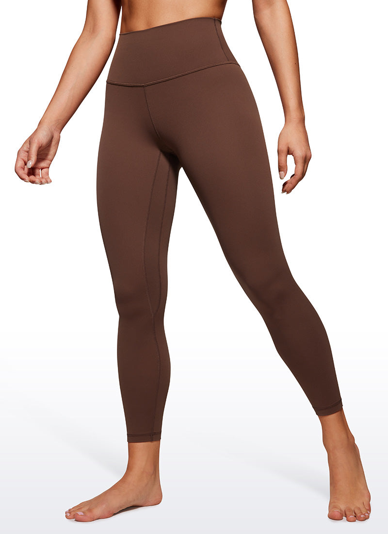 CRZ YOGA Butterluxe Leggings con Doble Costura para Mujer Café Morena