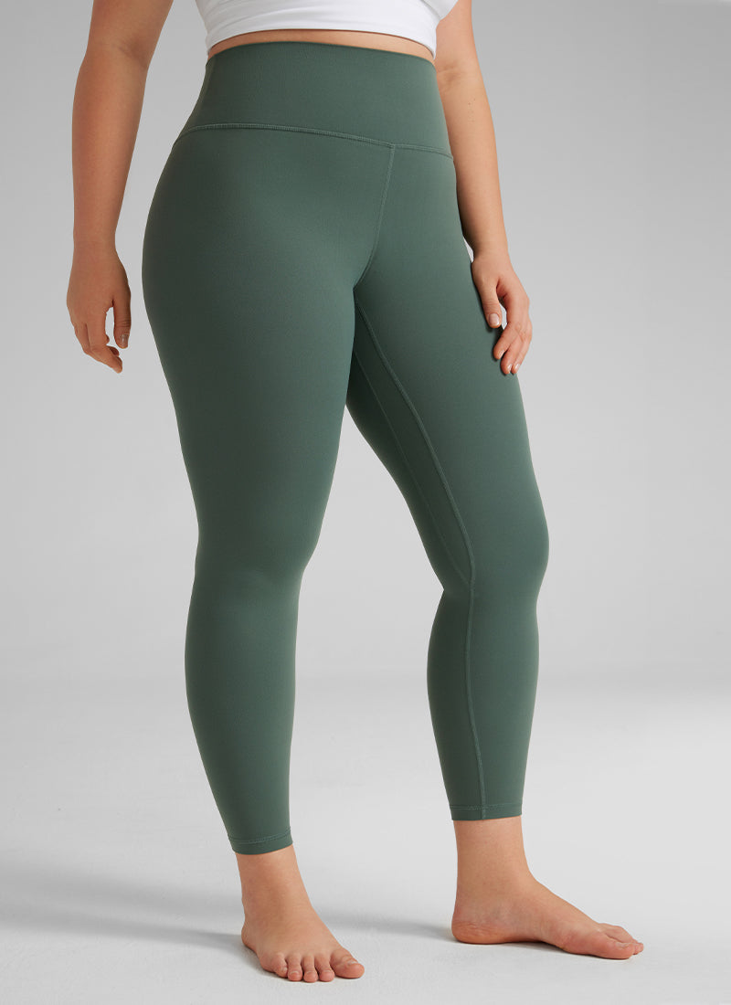 CRZ YOGA Butterluxe Leggings con Doble Costura para Mujer Verde Bosque Oscuro