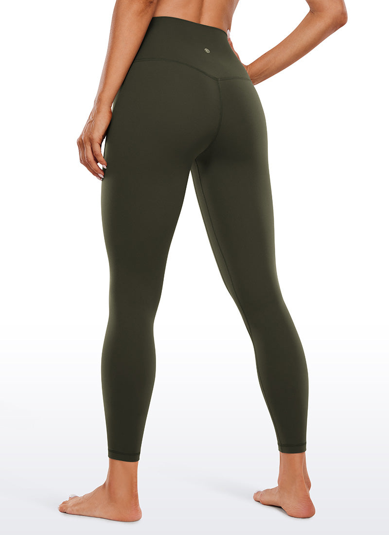 CRZ YOGA Butterluxe Leggings con Doble Costura para Mujer Verde Oliva