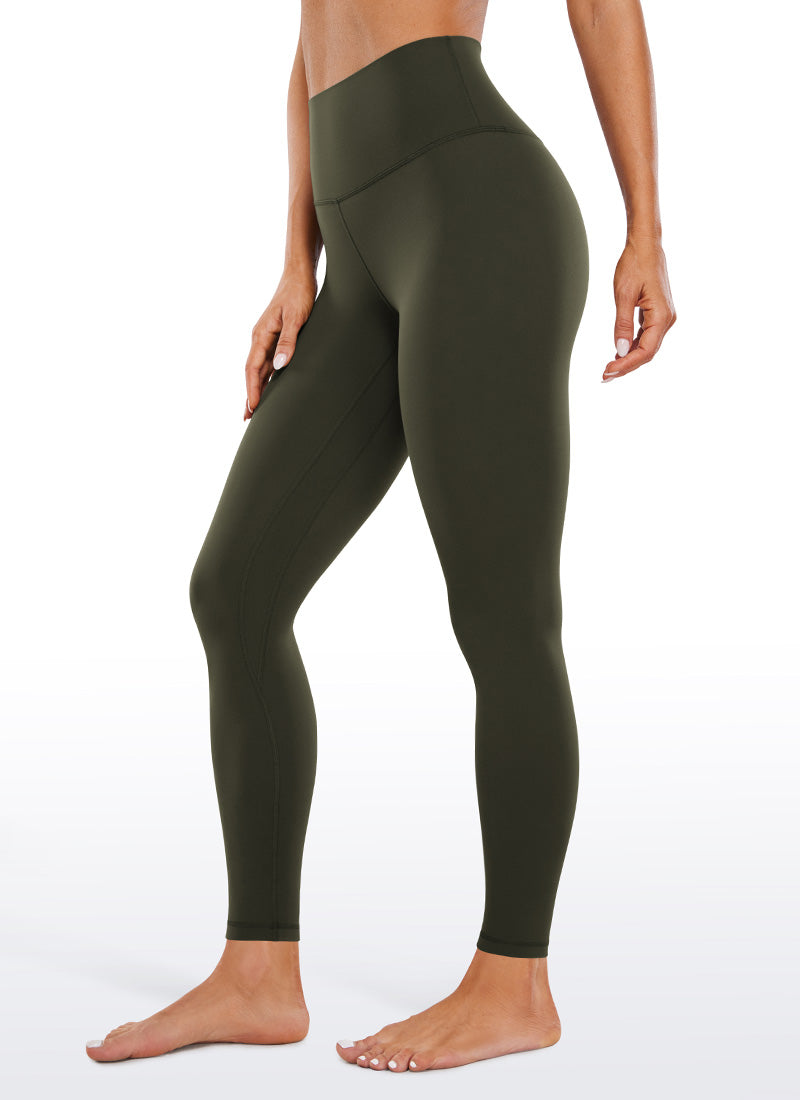 CRZ YOGA Butterluxe Leggings de Yoga con Doble Costura para Mujer Verde Oliva