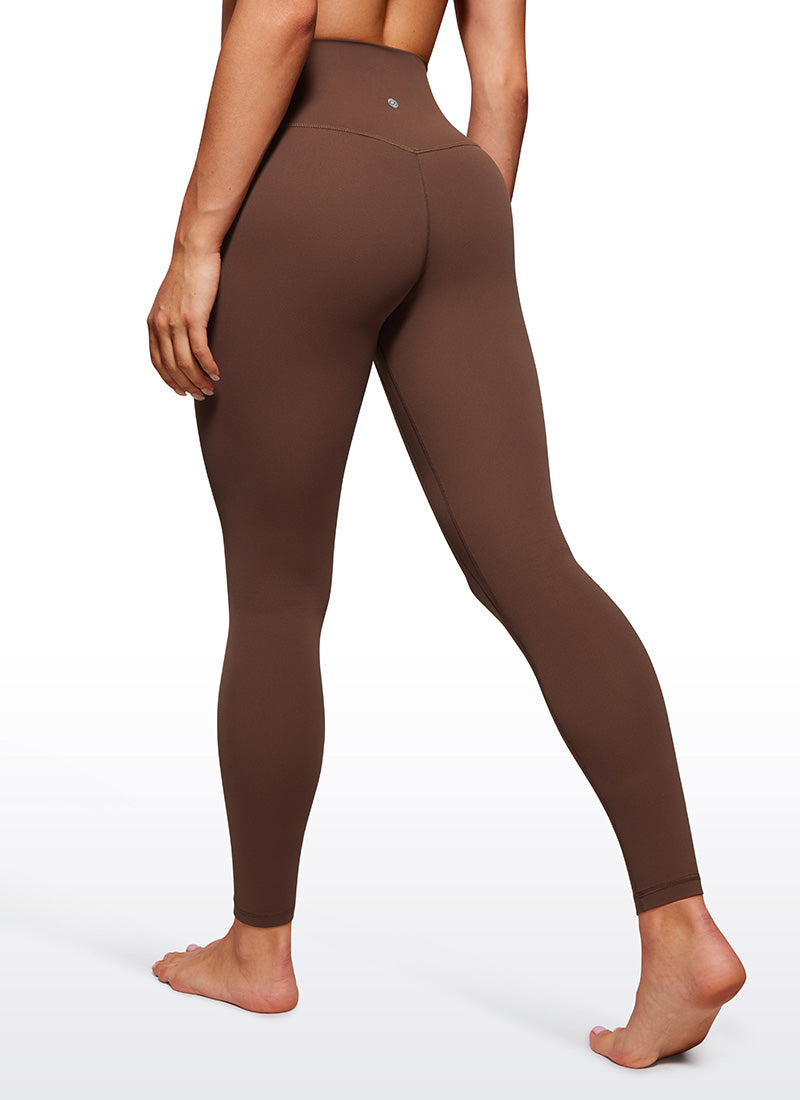 CRZ YOGA Butterluxe Leggings de Yoga con Doble Costura para Mujer Café Morena