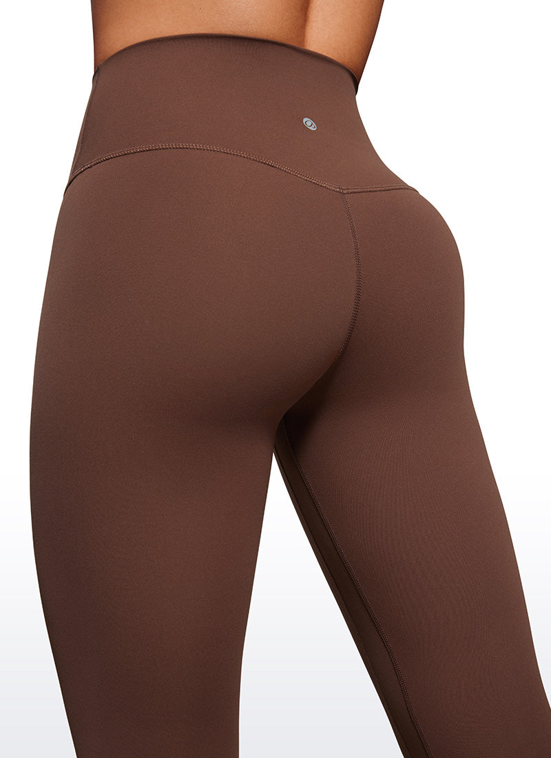 CRZ YOGA Butterluxe Leggings de Yoga con Doble Costura para Mujer Café Morena