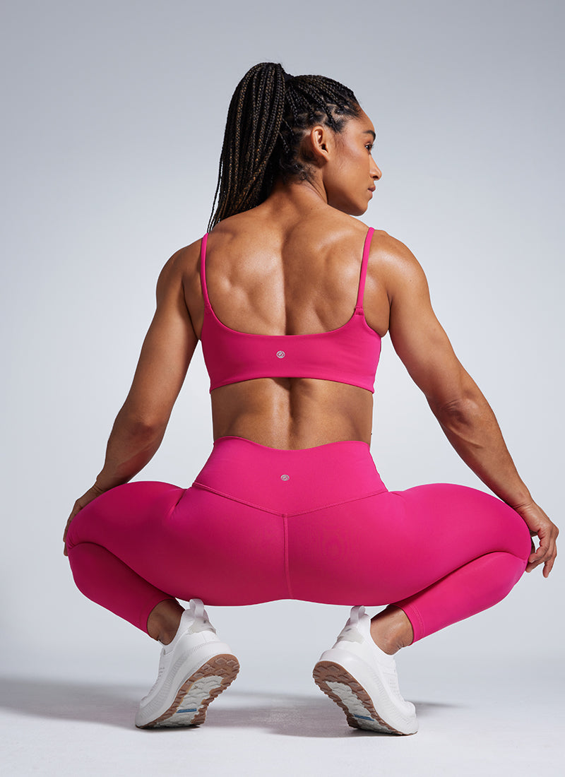 CRZ YOGA Butterbreeze Leggings de Entrenamiento para Mujer Granito Rosa