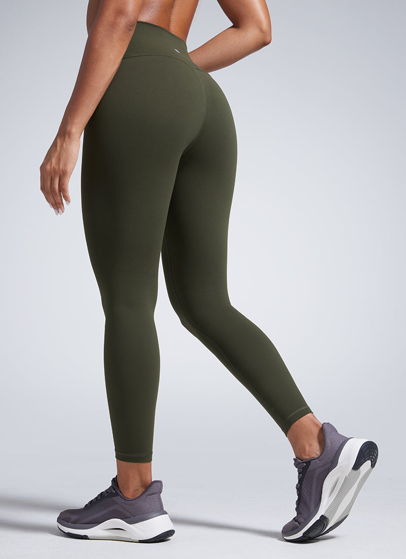 CRZ YOGA Butterbreeze Leggings de Entrenamiento para Mujer Verde Oliva
