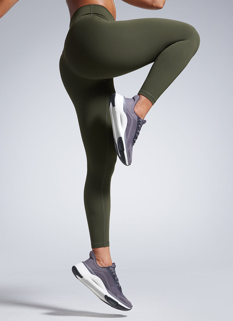 CRZ YOGA Butterbreeze Leggings de Entrenamiento para Mujer Verde Oliva