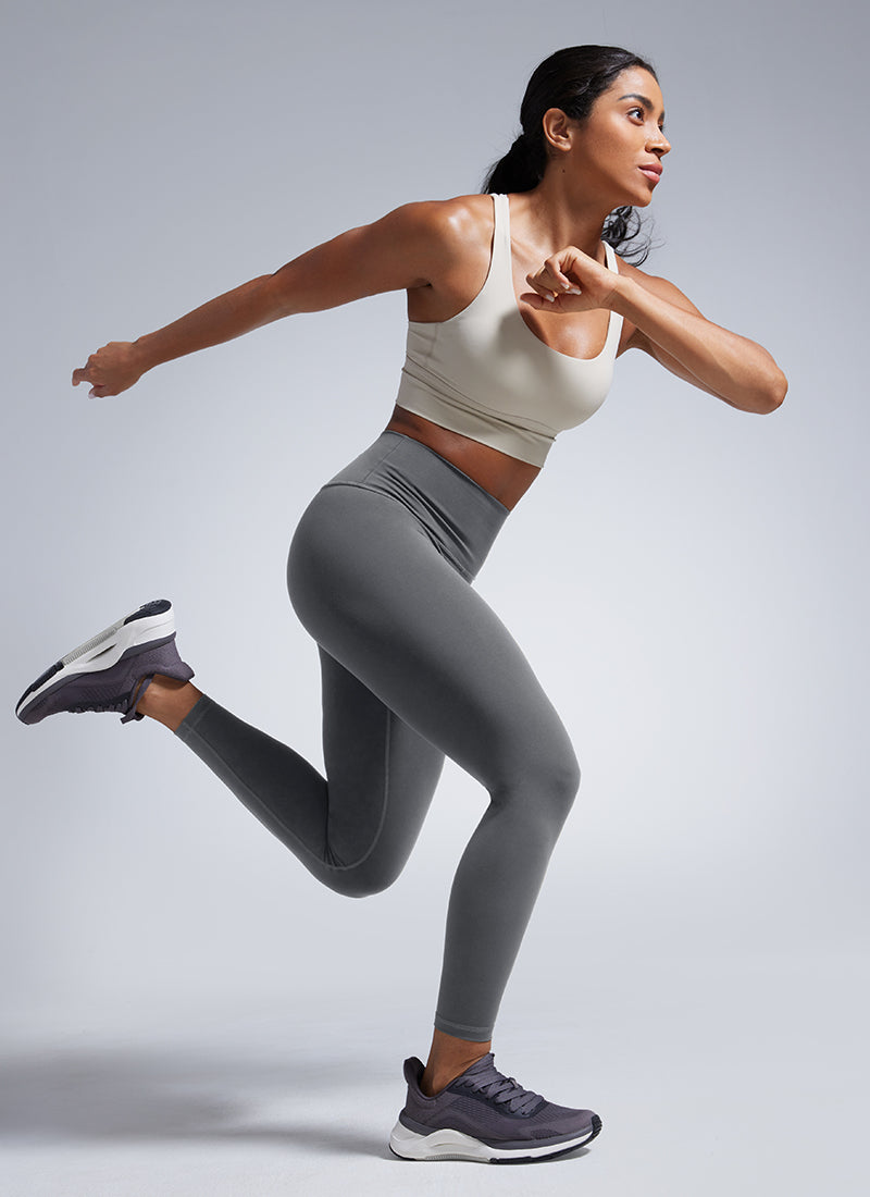 CRZ YOGA Butterbreeze Leggings de Entrenamiento para Mujer Lava Humo Gris