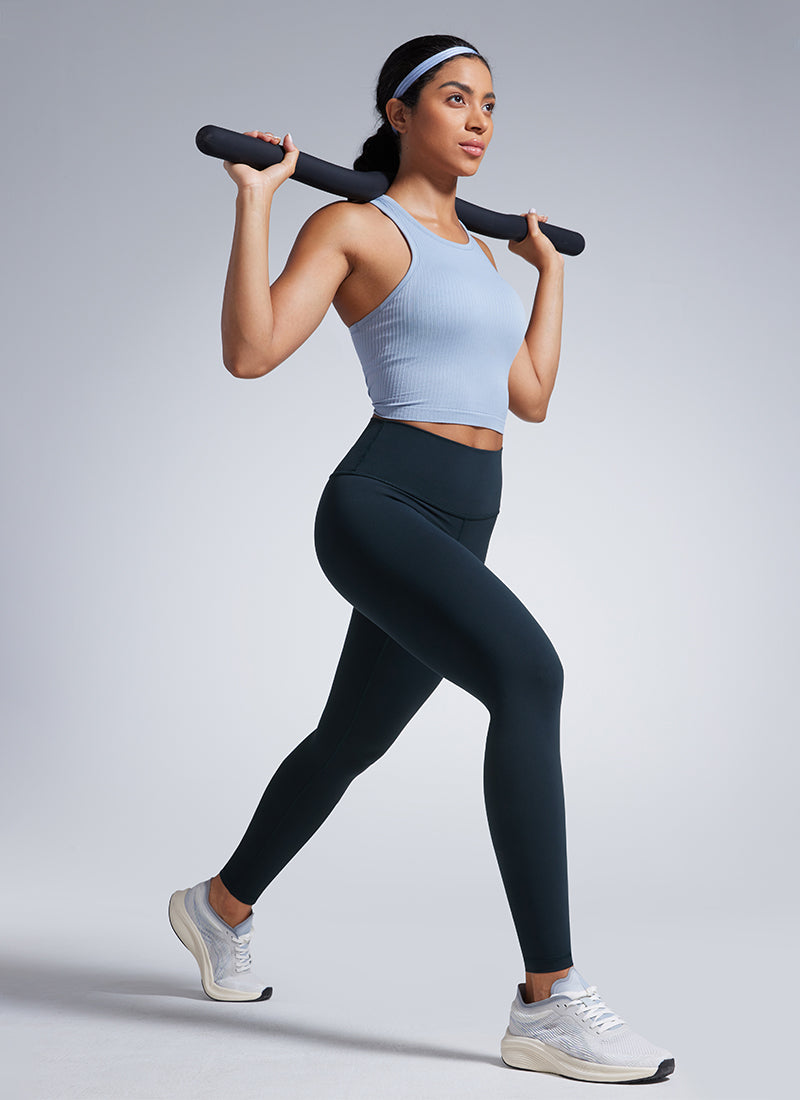 CRZ YOGA Butterbreeze Leggings de entrenamiento de 28 Pulgadas para Mujer Negro