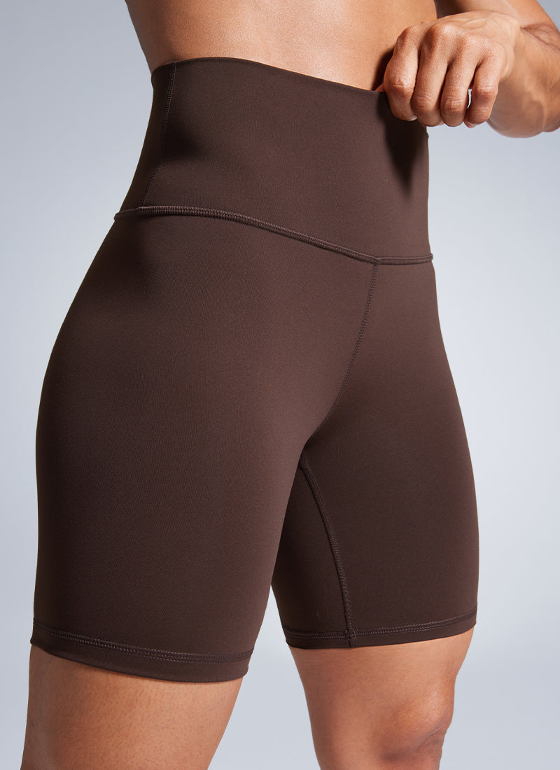 CRZ YOGA Butterbreeze Leggings Cortos para Entrenamiento de 6 Pulgadas para Mujer Negro