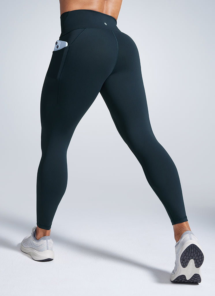 CRZ YOGA Leggings de Entrenamiento con Bolsillos de 25 Pulgadas para Mujer True Navy