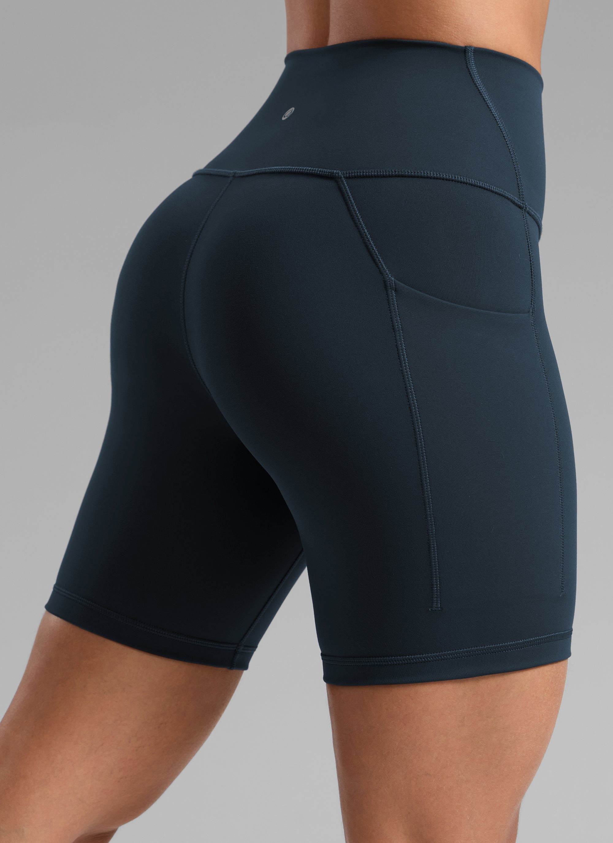 CRZ YOGA Butterbreeze Shorts con Bolsillos de Tiro Alto de 6 Pulgadas True Navy