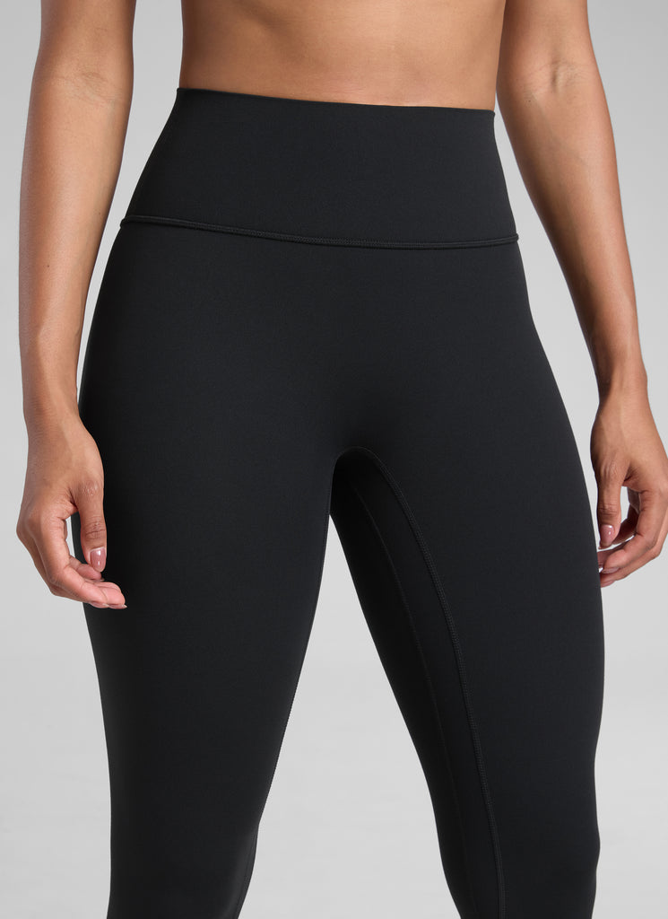 CRZ YOGA Butterlift Leggings Sin Costura Delantera de 25 Pulgadas para Mujer Negro