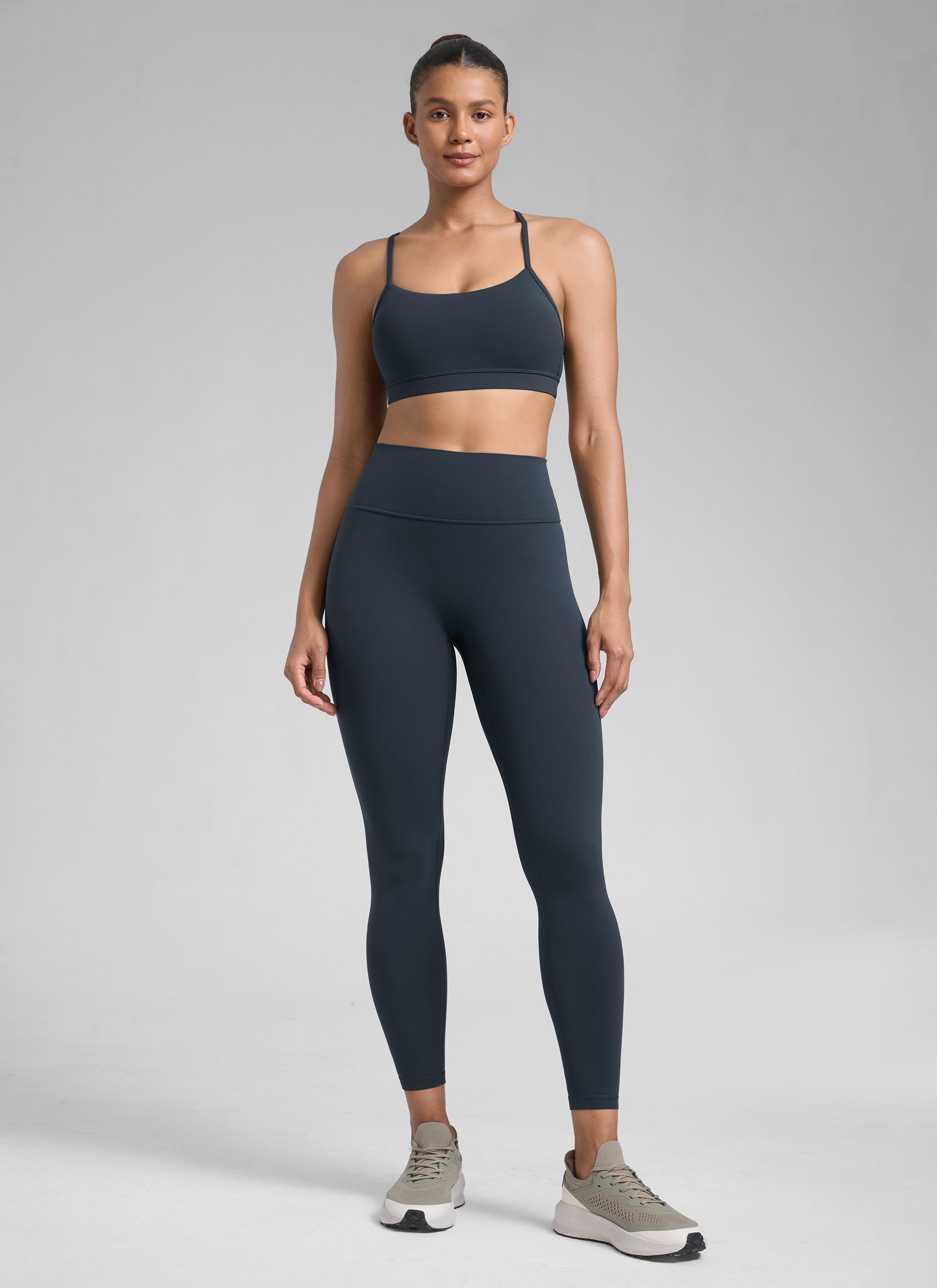 CRZ YOGA Butterlift Leggings Sin Costura Delantera de 25 Pulgadas para Mujer True Navy