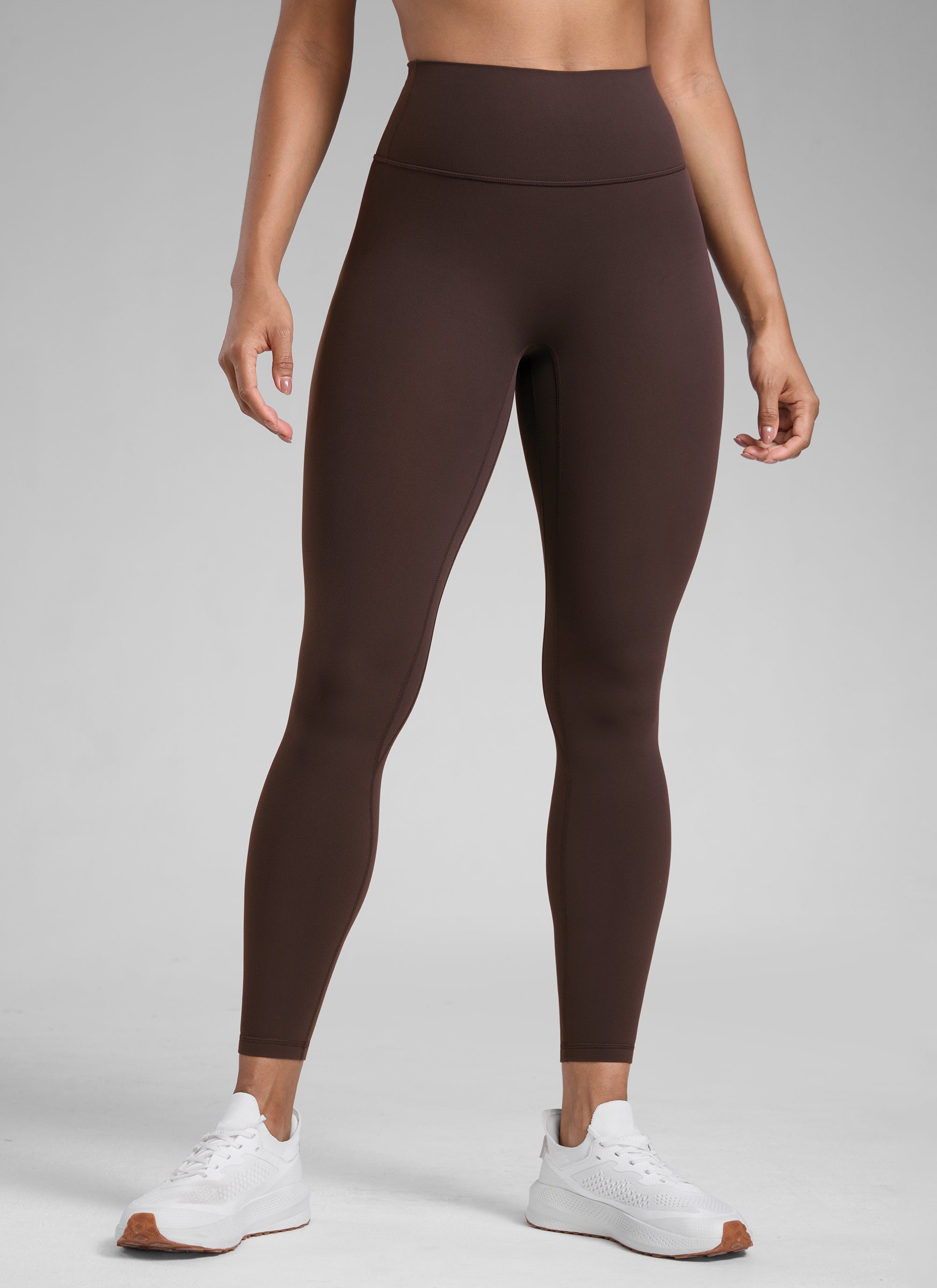 CRZ YOGA Butterlift Leggings Sin Costura Delantera de 25 Pulgadas para Mujer Marrón Fudge Caliente
