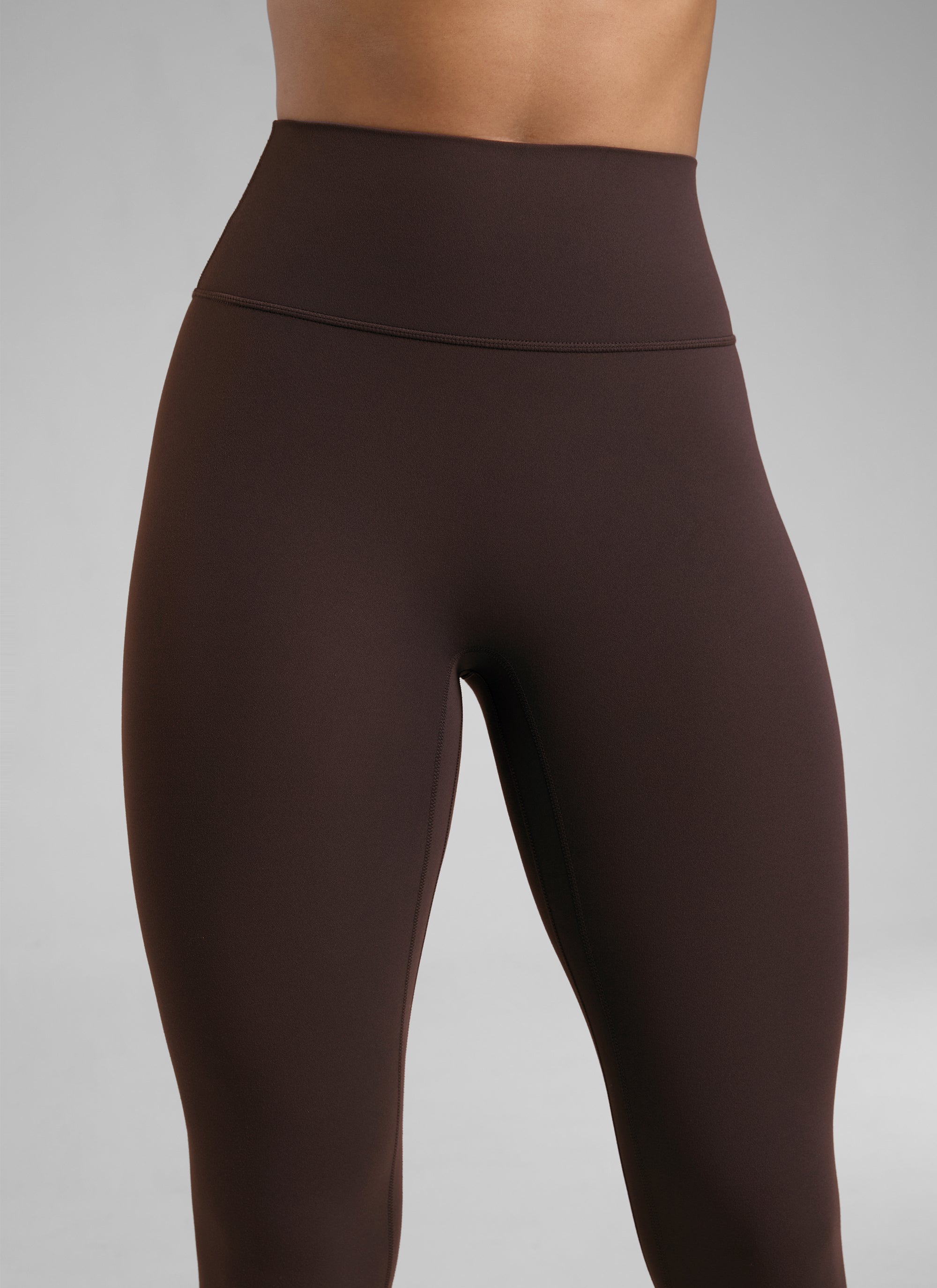 CRZ YOGA Butterlift Leggings Sin Costura Delantera de 25 Pulgadas para Mujer Marrón Fudge Caliente