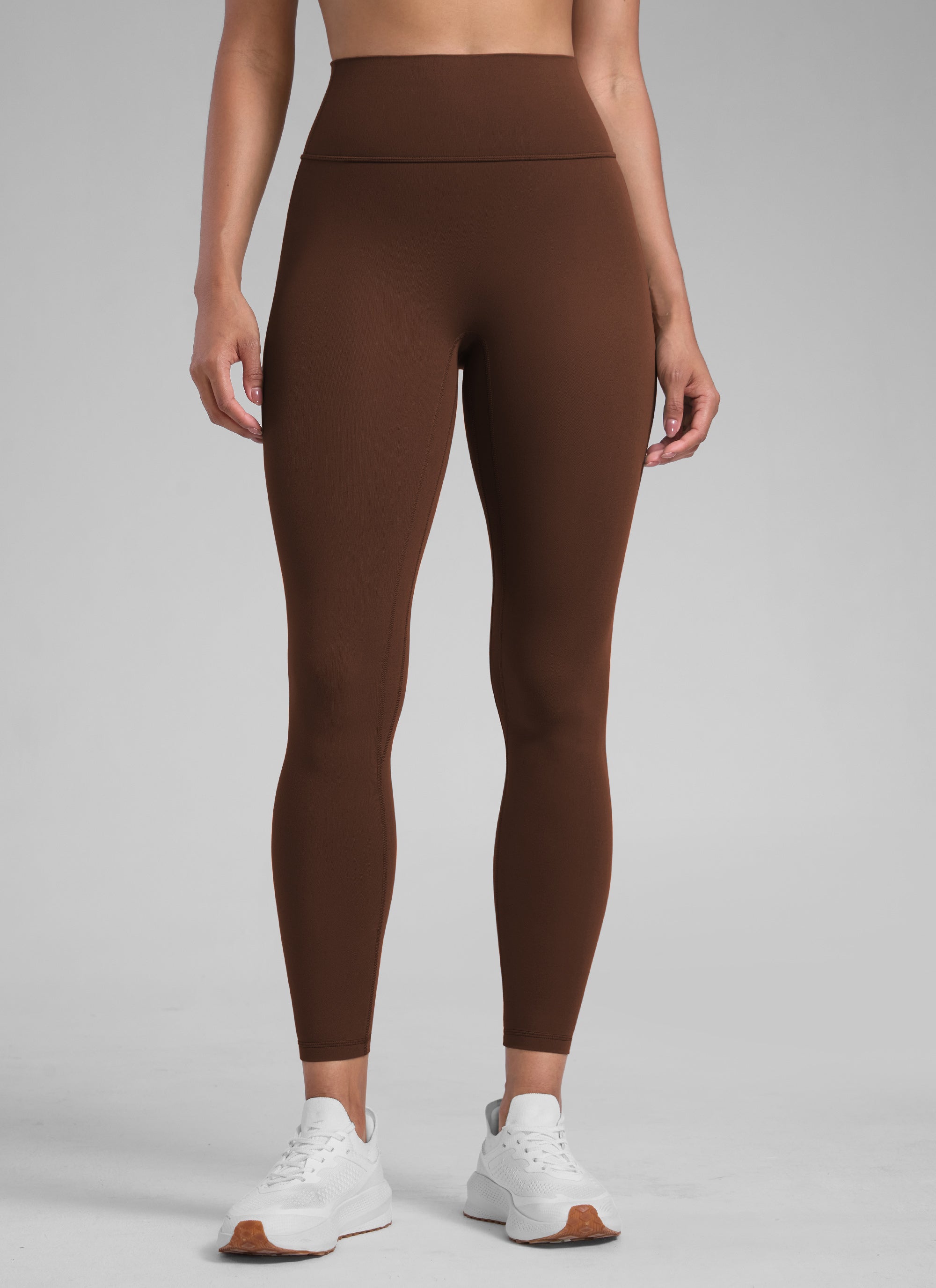 CRZ YOGA Butterlift Leggings Sin Costura Delantera de 25 Pulgadas para Mujer Marrón Lava