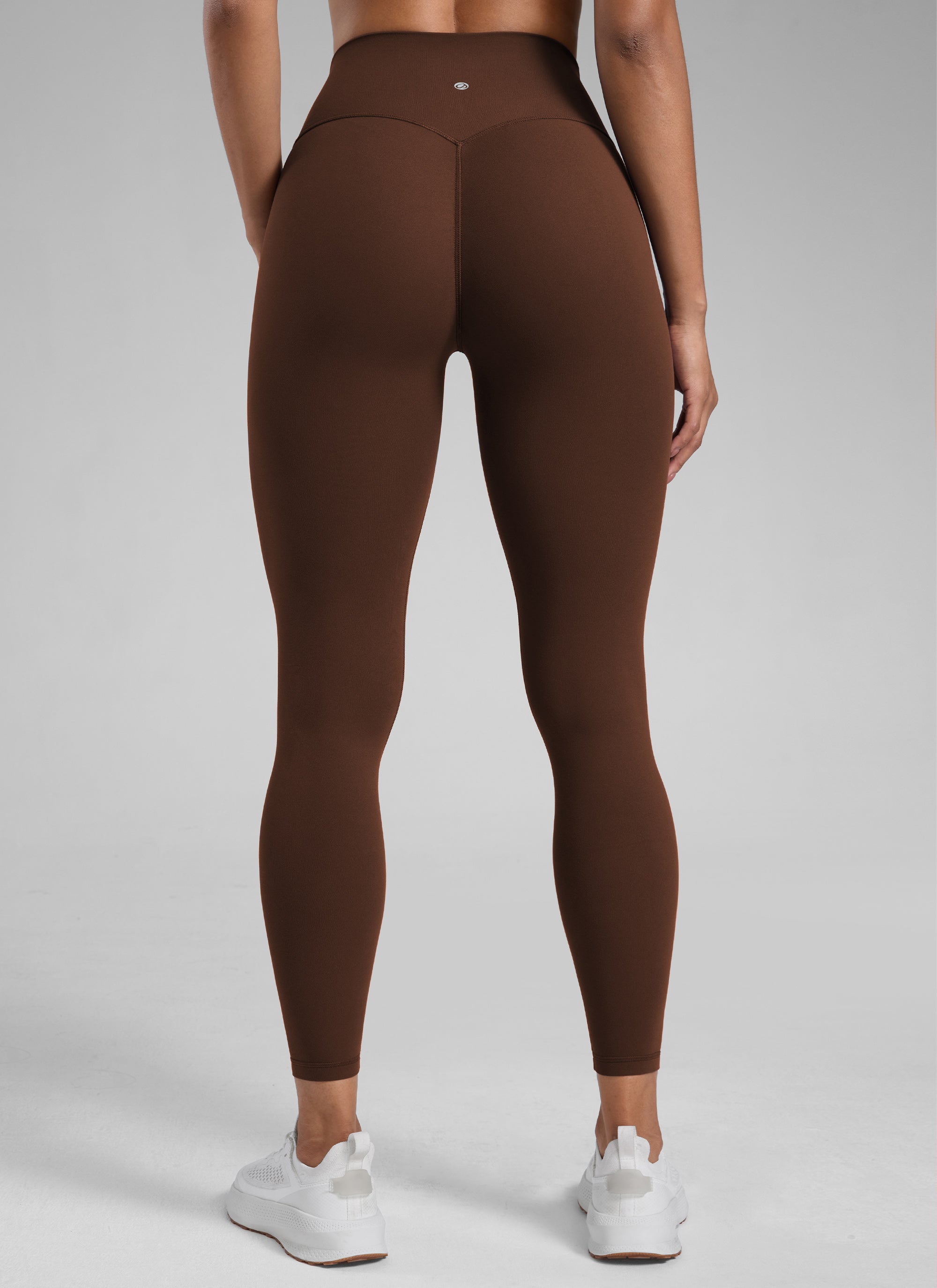 CRZ YOGA Butterlift Leggings Sin Costura Delantera de 25 Pulgadas para Mujer Marrón Lava