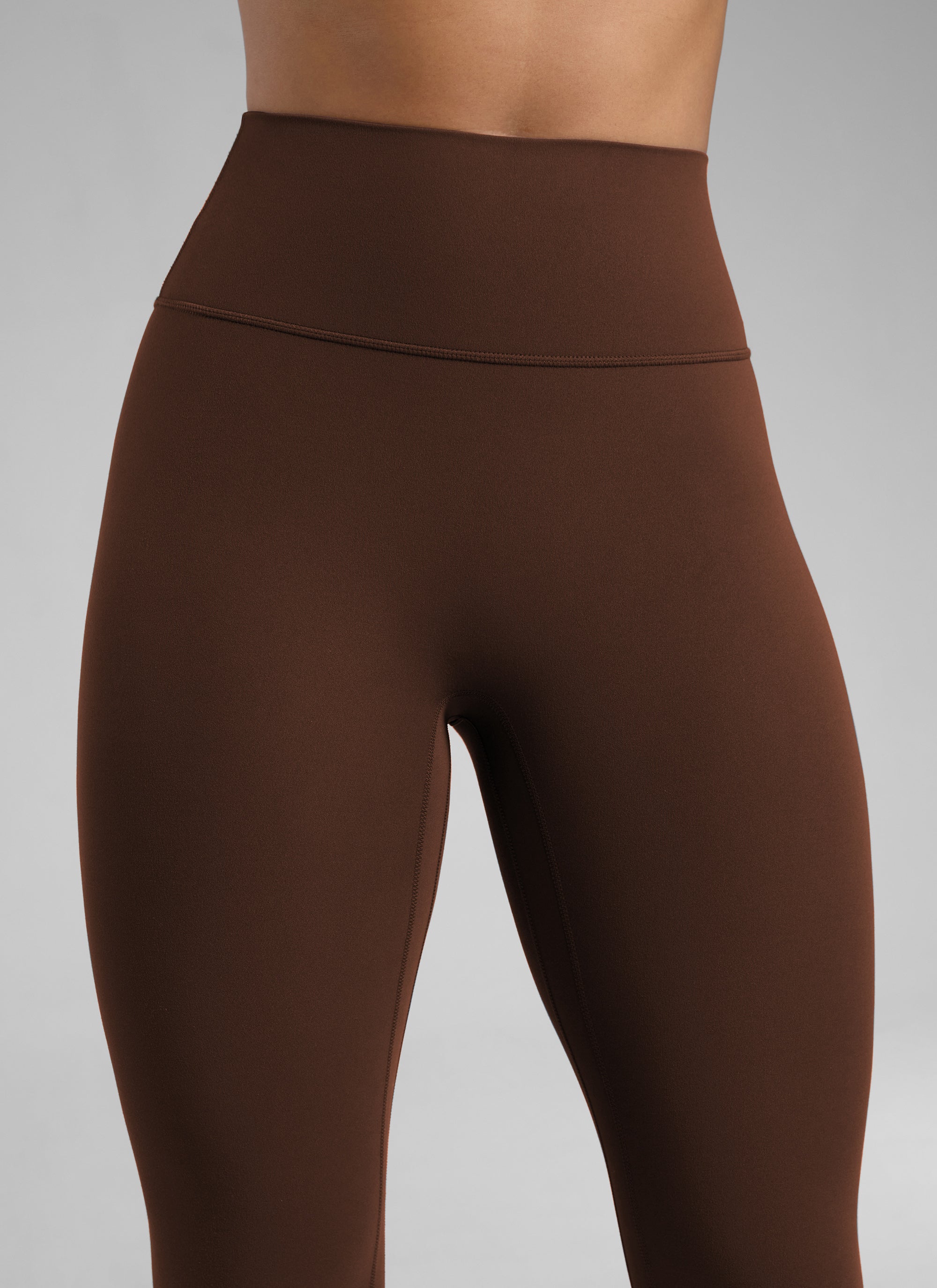 CRZ YOGA Butterlift Leggings Sin Costura Delantera de 25 Pulgadas para Mujer Marrón Lava