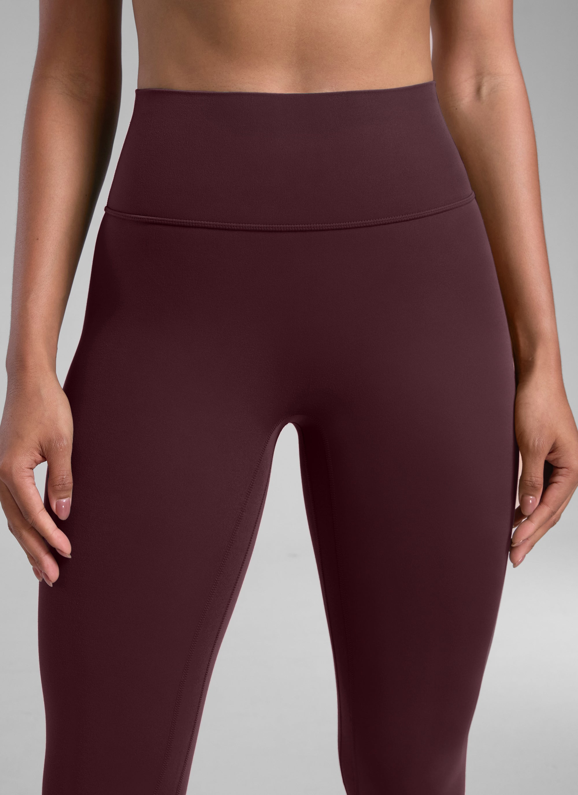 CRZ YOGA Butterlift Leggings Sin Costura Delantera para Mujer Ciruela madura