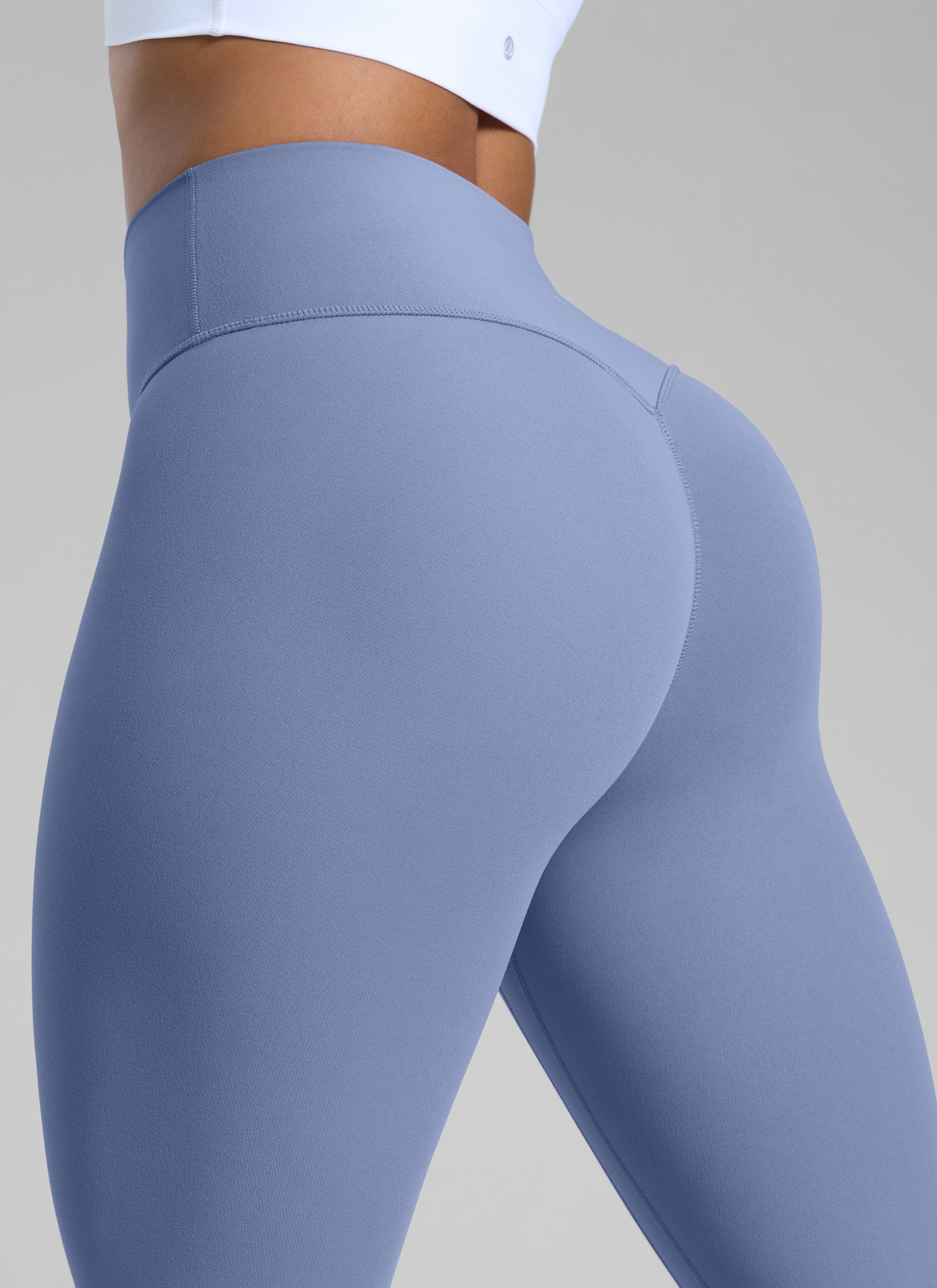 CRZ YOGA Butterlift Leggings Sin Costura Delantera de 25 Pulgadas para Mujer Oasis Azul