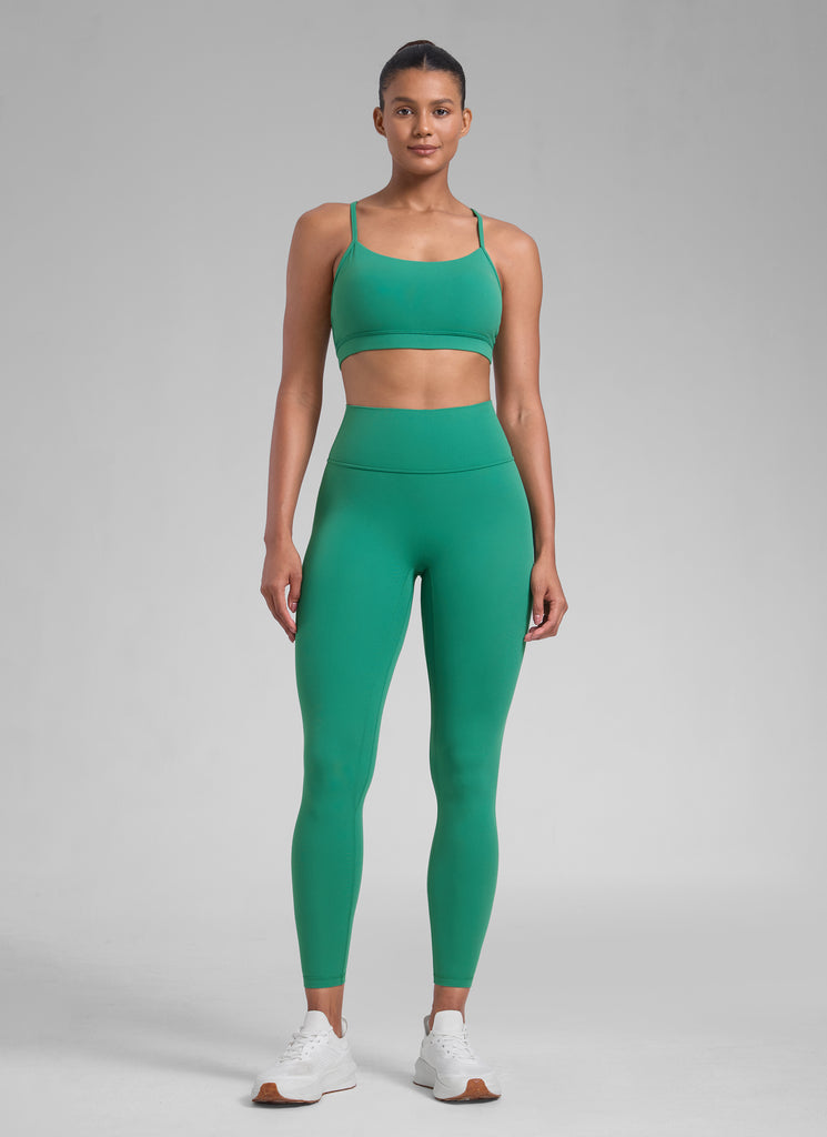 CRZ YOGA Butterlift Leggings Sin Costura Delantera de 25 Pulgadas para Mujer Verde Cascadia