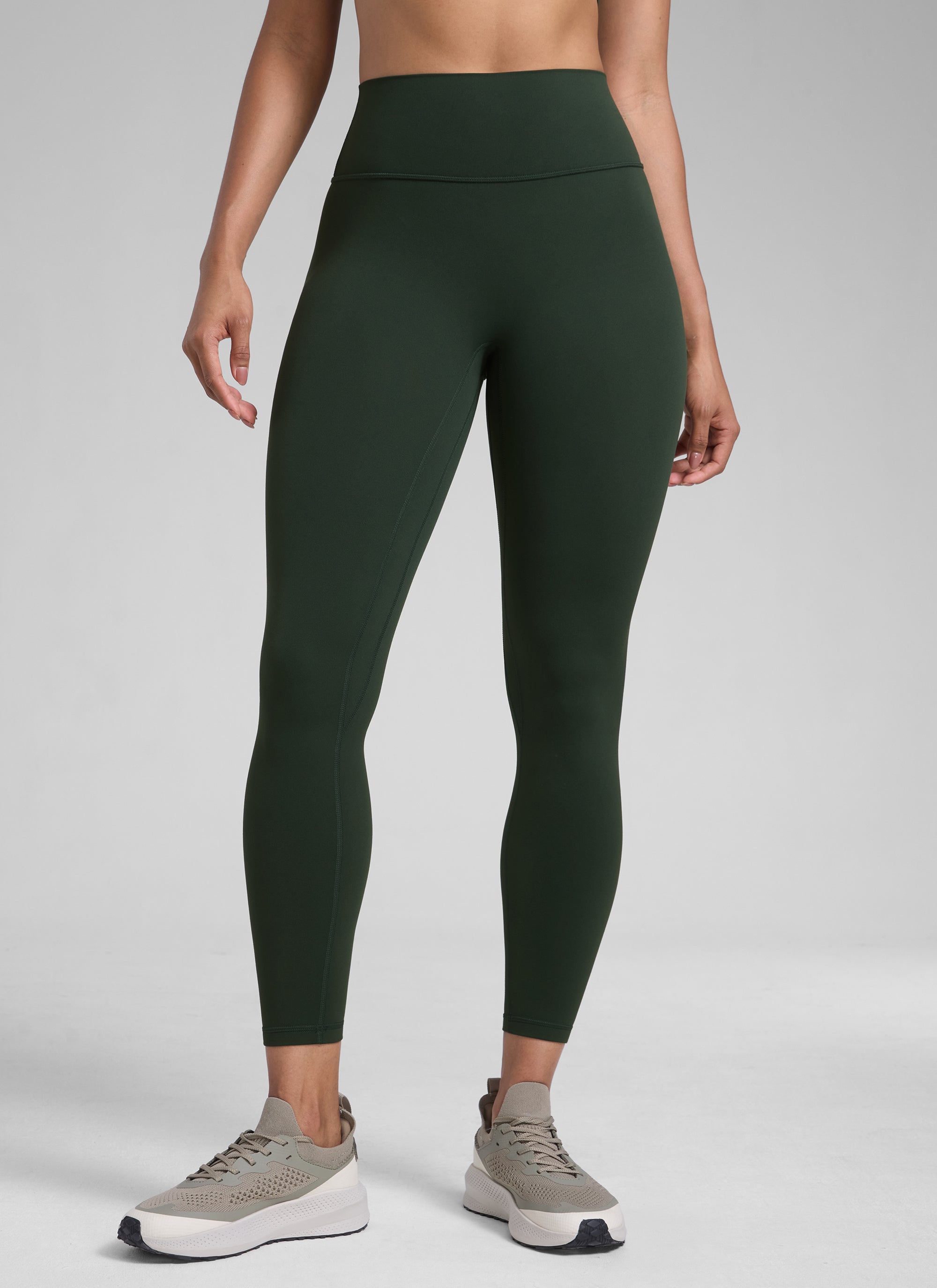 CRZ YOGA Butterlift Leggings Sin Costura Delantera de 25 Pulgadas para Mujer Leyenda Verde