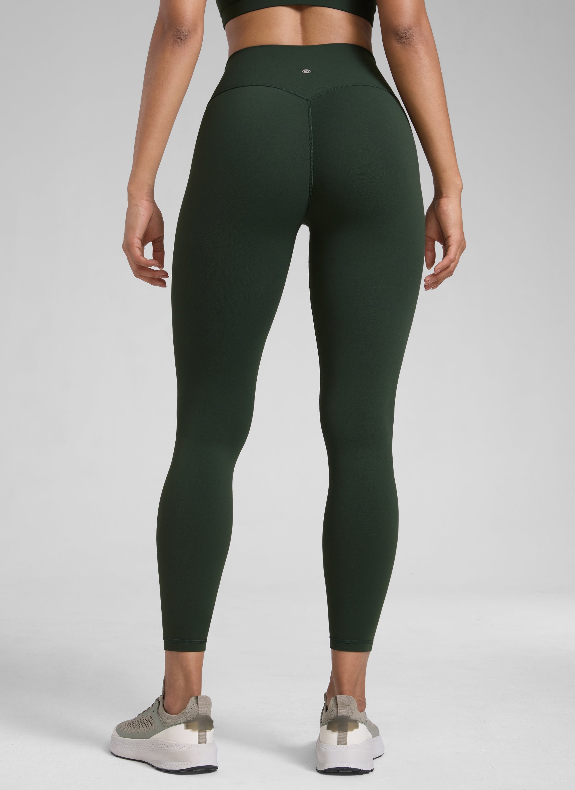 CRZ YOGA Butterlift Leggings Sin Costura Delantera para Mujer Leyenda Verde