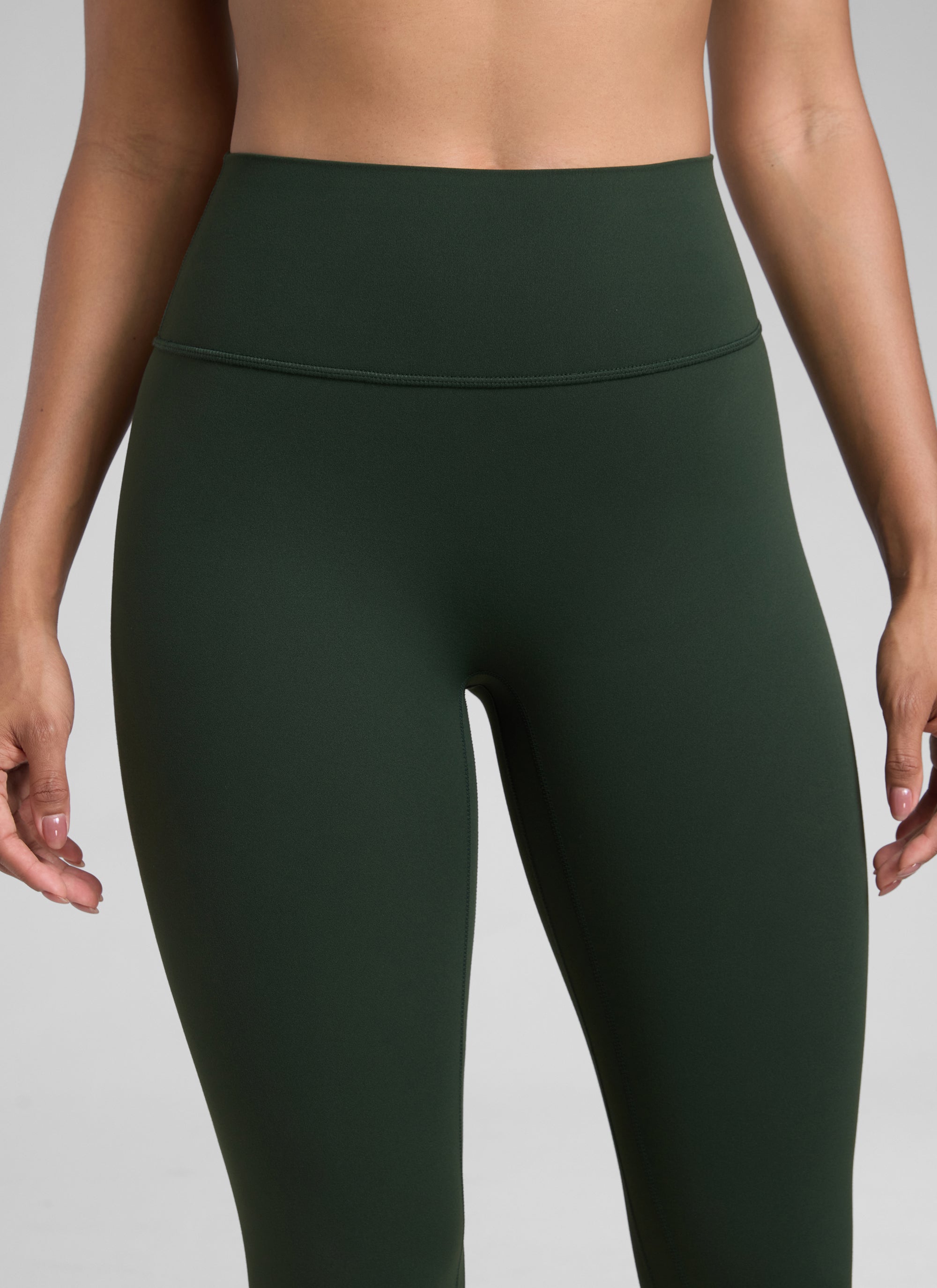 CRZ YOGA Butterlift Leggings Sin Costura Delantera de 25 Pulgadas para Mujer Leyenda Verde