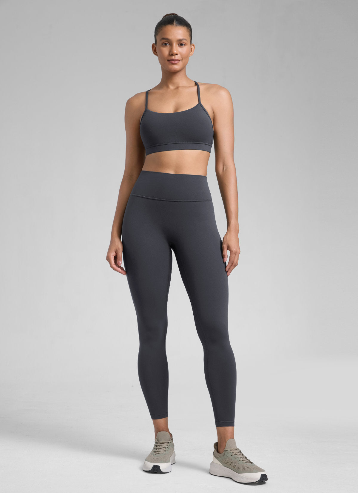 CRZ YOGA Butterlift Leggings Sin Costura Delantera para Mujer Gris grafito