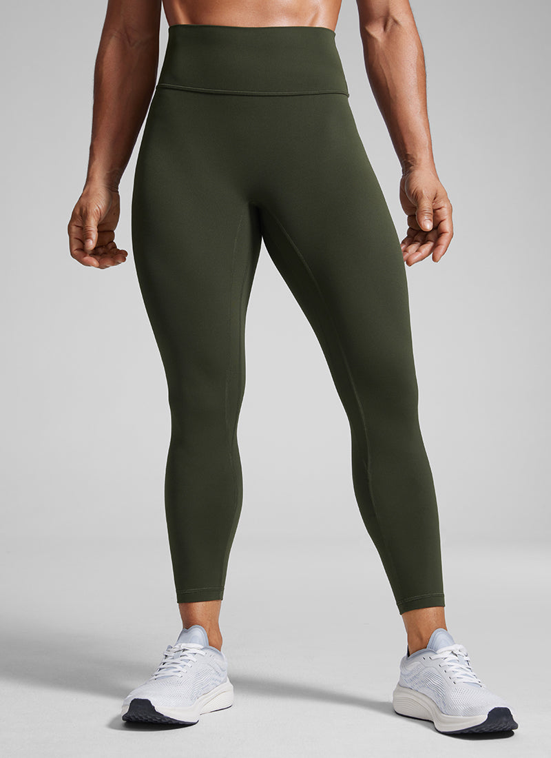 CRZ YOGA Butterlift Leggings Sin Costura Delantera para Mujer Verde Oliva