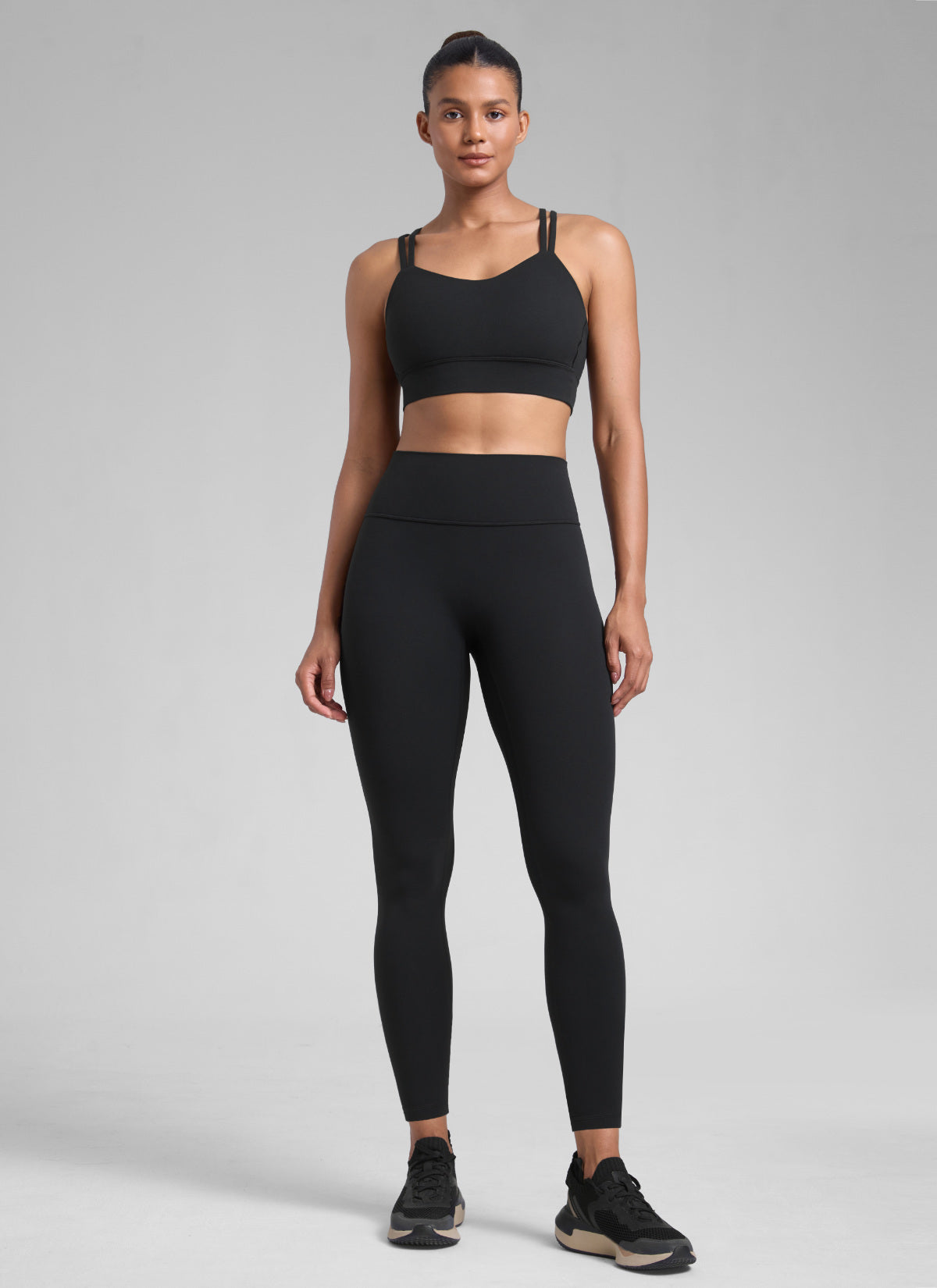 CRZ YOGA Butterlift Leggings Sin Costura Delantera para Mujer Negro