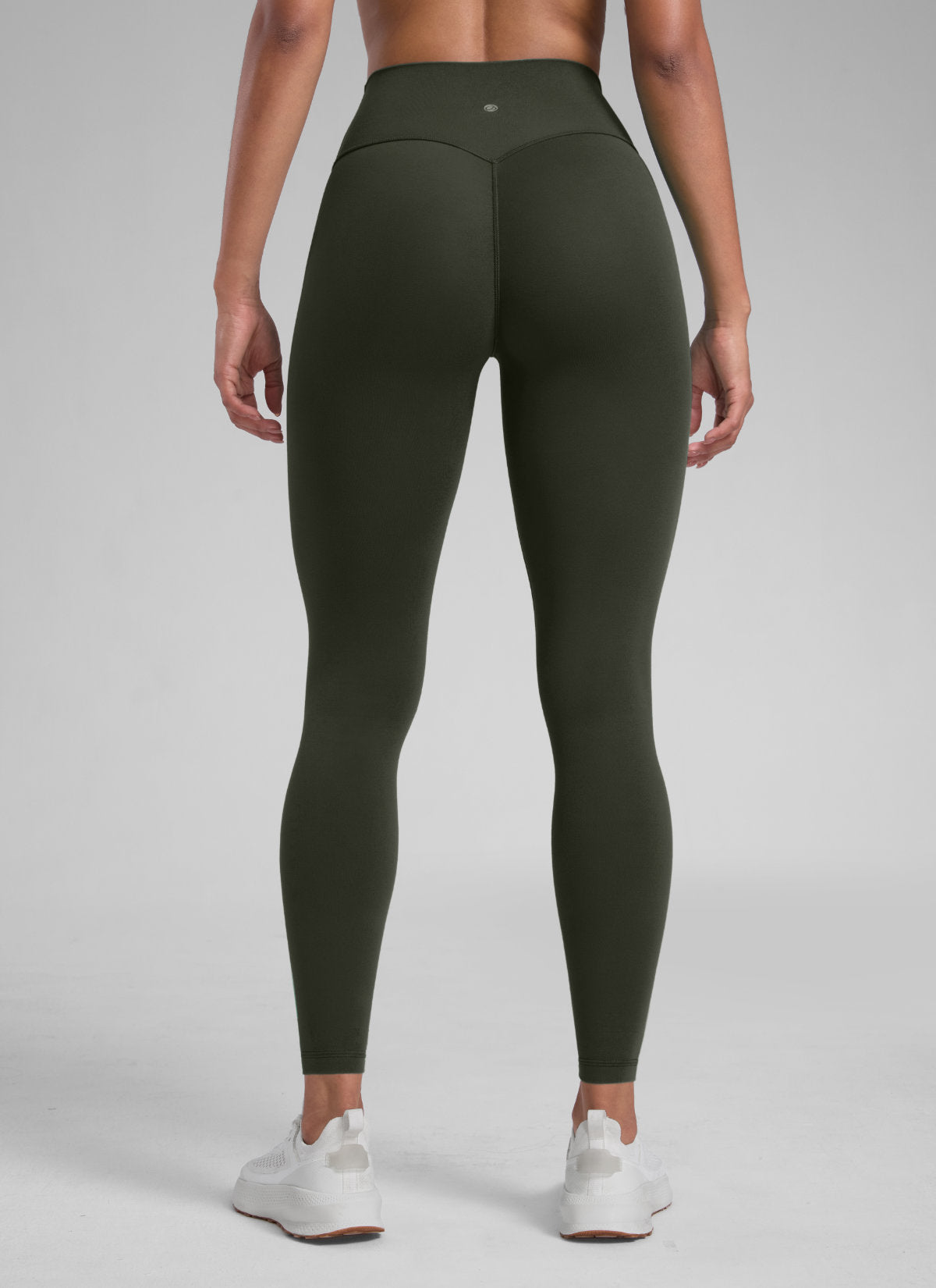 CRZ YOGA Butterlift Leggings Sin Costura Delantera para Mujer Verde Oliva