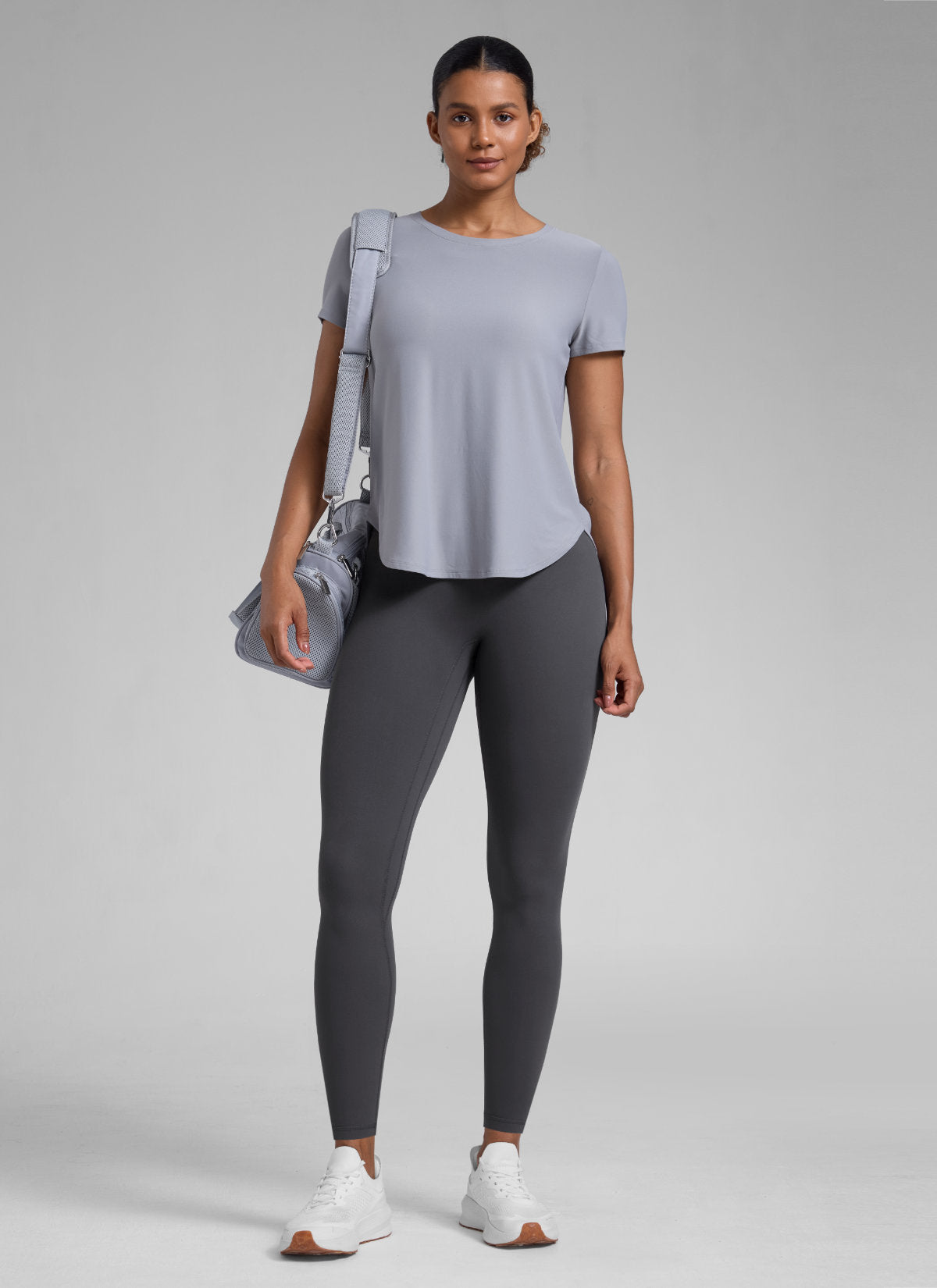 CRZ YOGA Butterlift Leggings Sin Costura Delantera para Mujer Gris misterioso