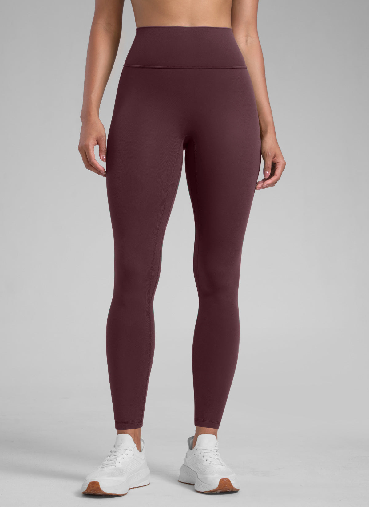 CRZ YOGA Butterlift Leggings Sin Costura Delantera para Mujer Ciruela madura