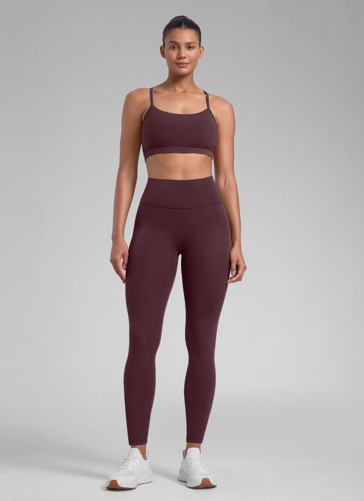 CRZ YOGA Butterlift Leggings Sin Costura Delantera para Mujer Ciruela madura