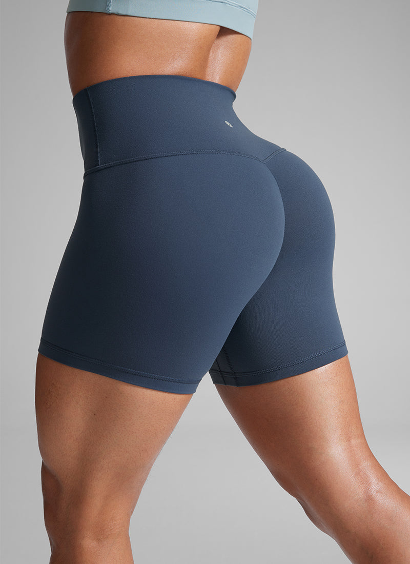 CRZ YOGA Mujer Secretsculpt Shorts Sin Costura Tiro Alto Scrunch 4