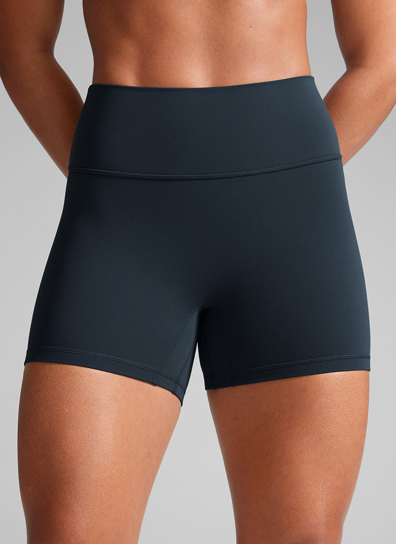 CRZ YOGA  Butterlift Leggings Cortos con el Culo Esreujado de 4 Pulgadas para Mujer True Navy