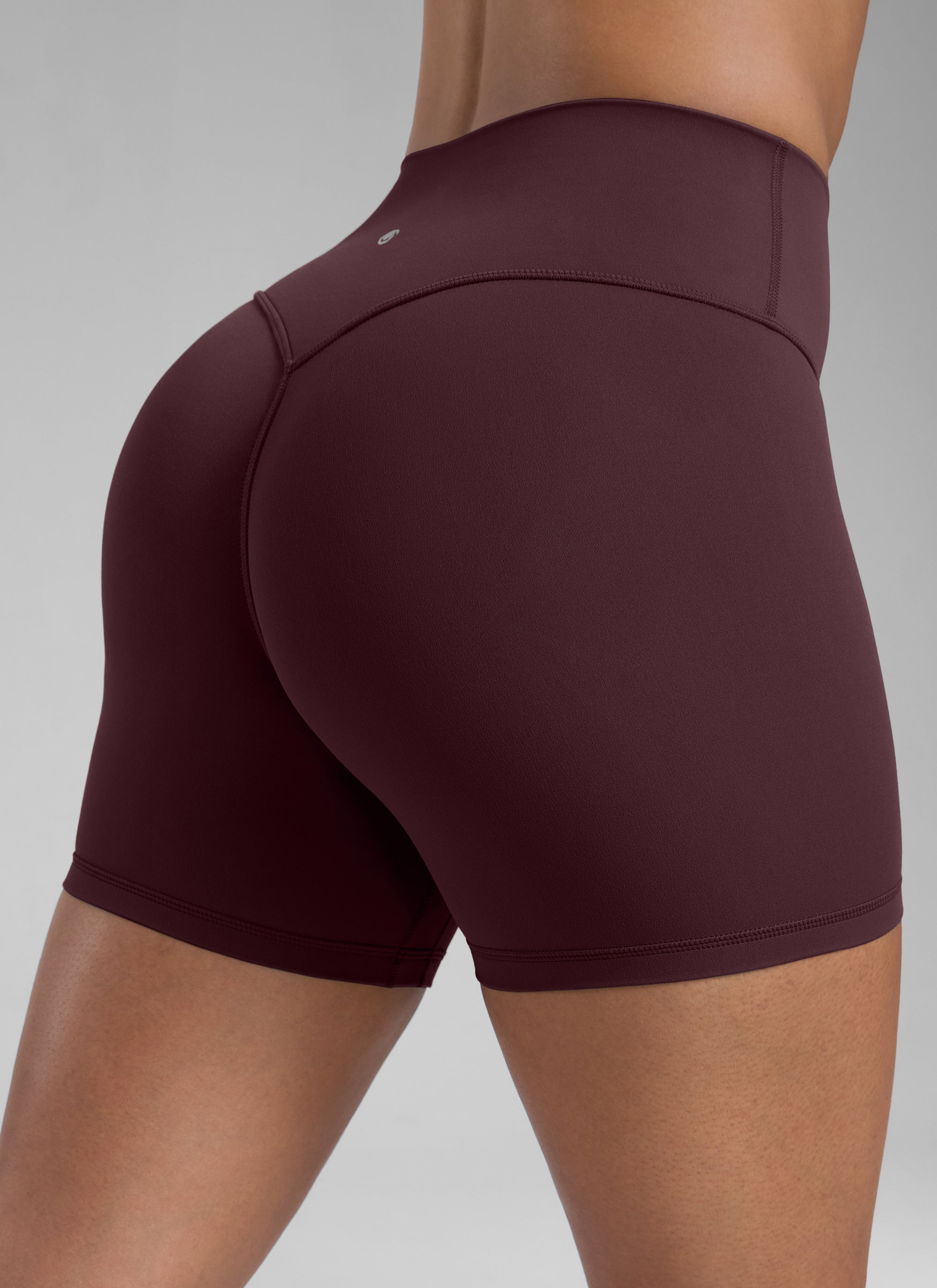 CRZ YOGA  Butterlift Leggings Cortos con el Culo Esreujado de 4 Pulgadas para Mujer Ciruela madura