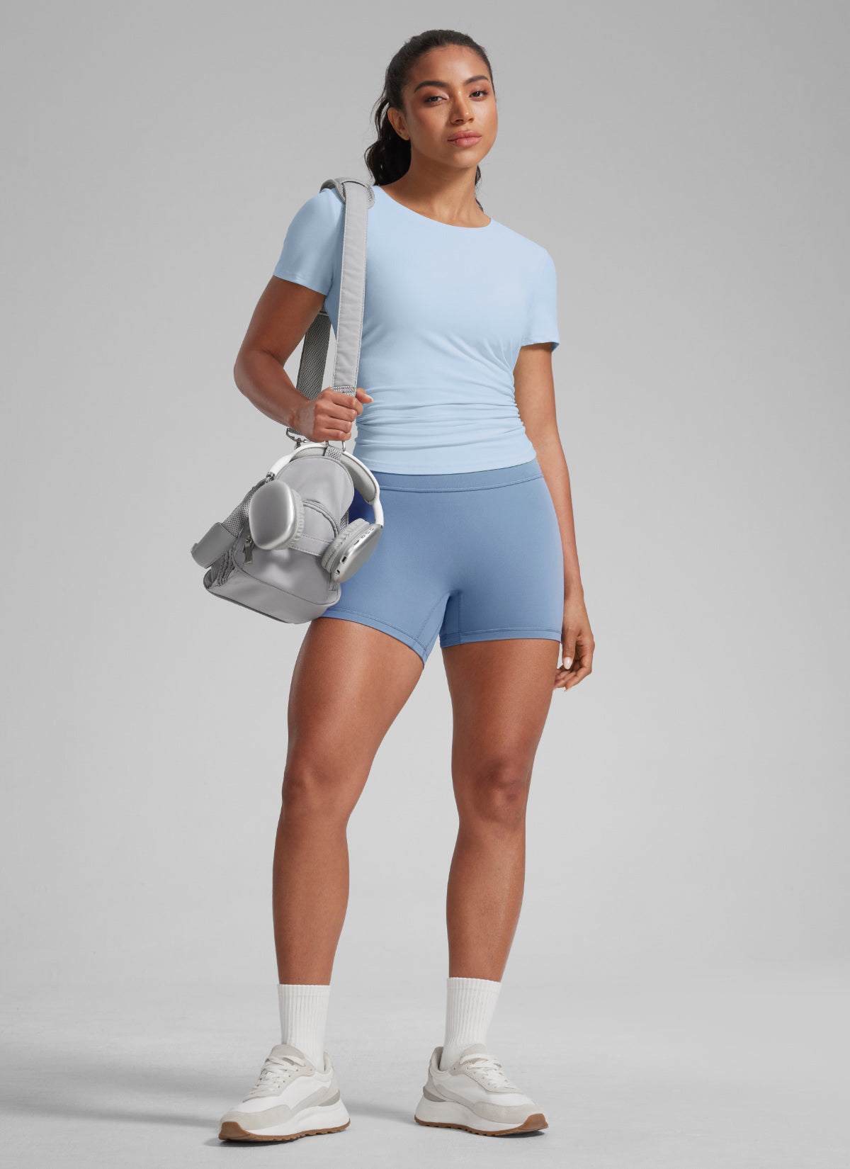 CRZ YOGA Mujer Secretsculpt Shorts Sin Costura Tiro Alto Scrunch 4