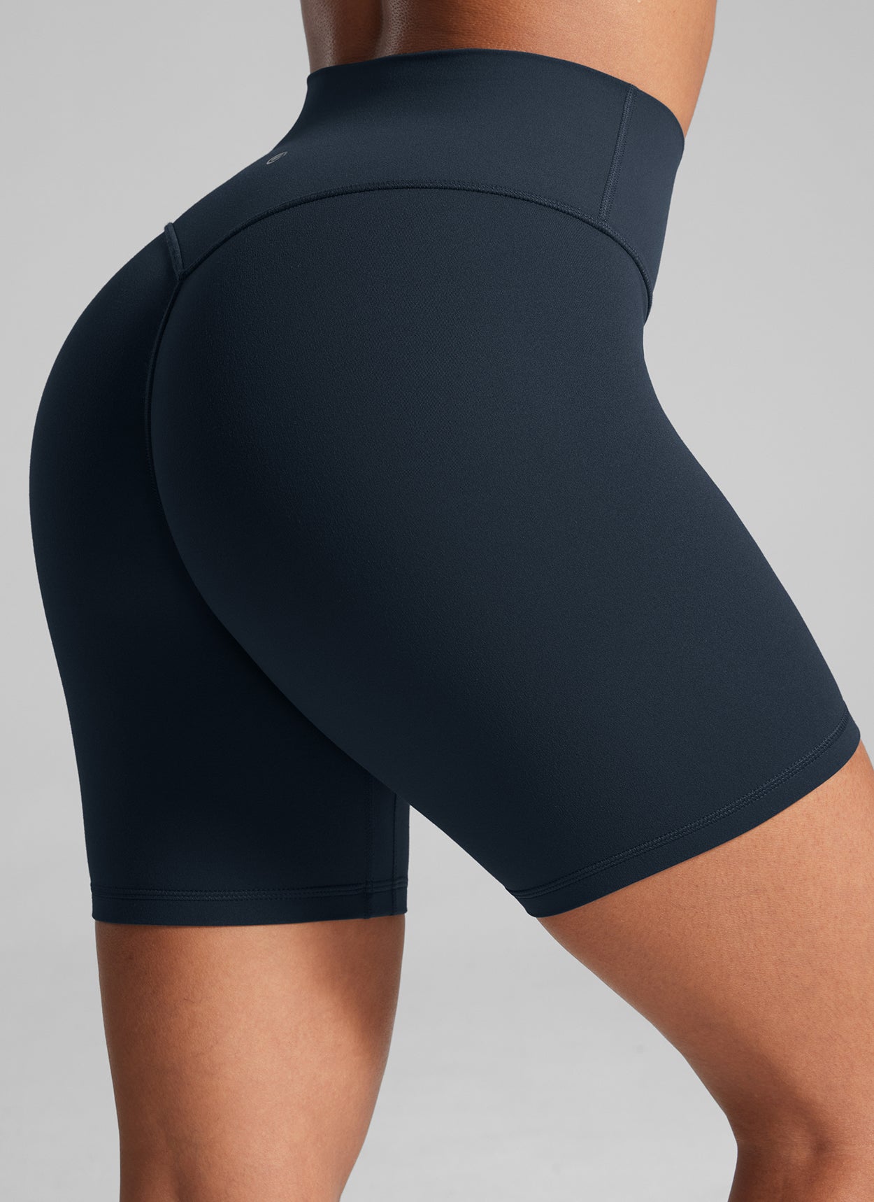 CRZ YOGA Butterlift Leggings Cortos Mujer 6'' con Culo Fruncido True Navy