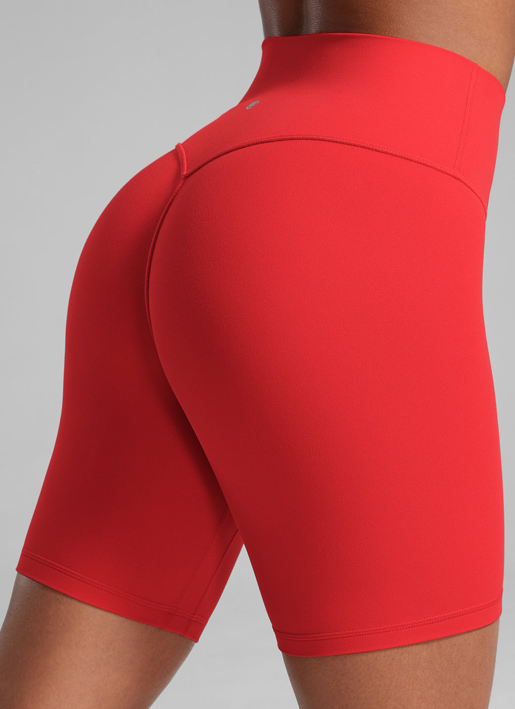 CRZ YOGA Butterlift Leggings Cortos Mujer 6'' con Culo Fruncido Rojo Profundo