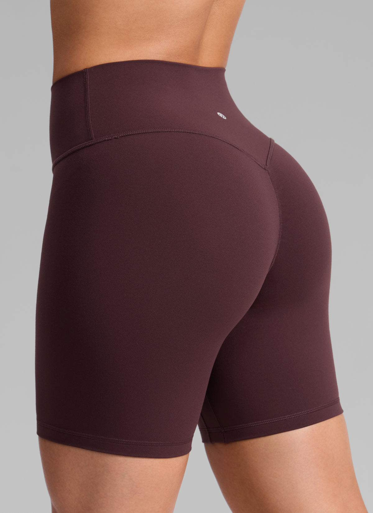 CRZ YOGA Butterlift Leggings Cortos Mujer 6'' con Culo Fruncido Ciruela madura