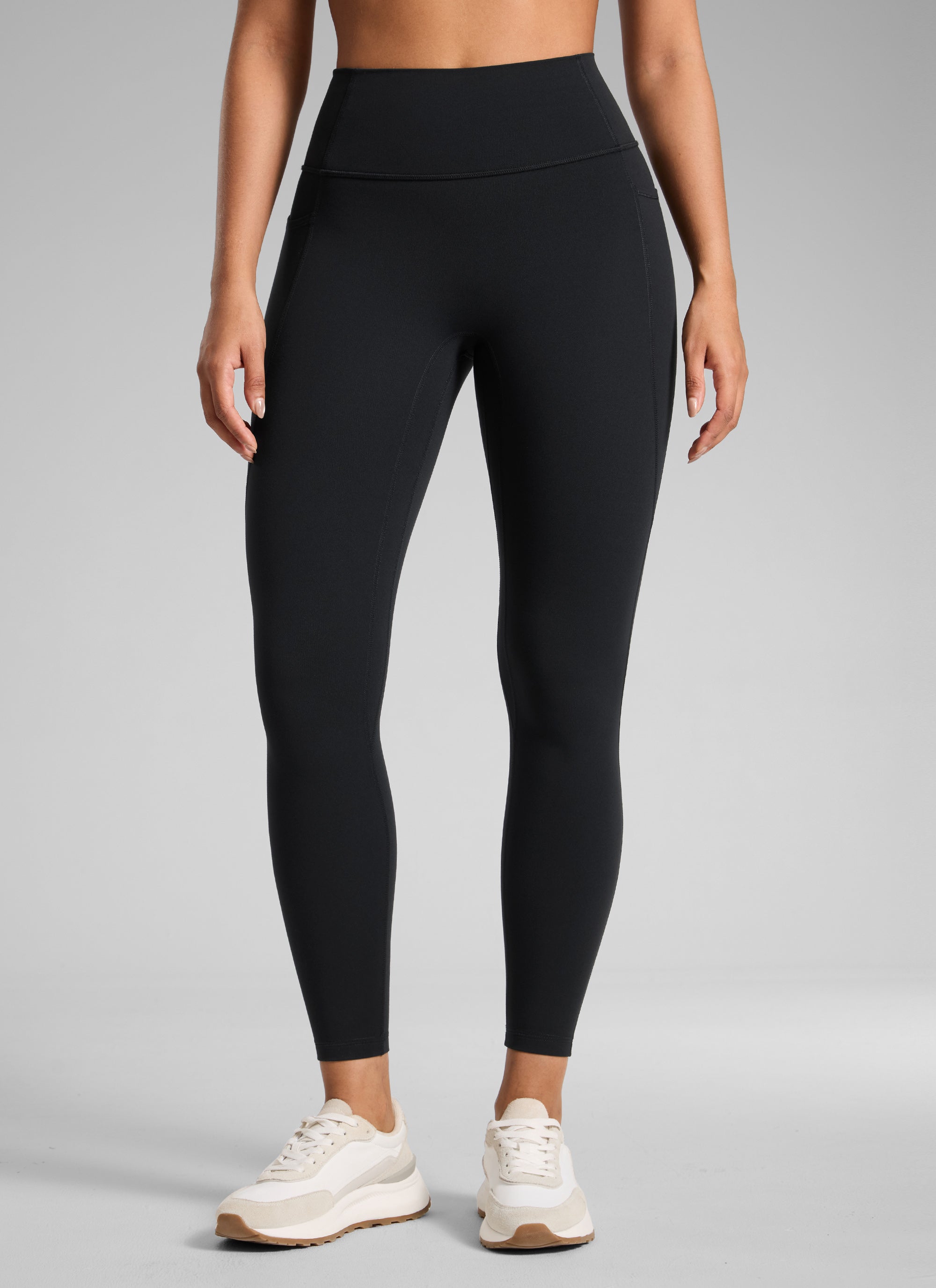 CRZ YOGA Leggings Butterlift Cintura Alta Sin Costura con Bolsillos Negro