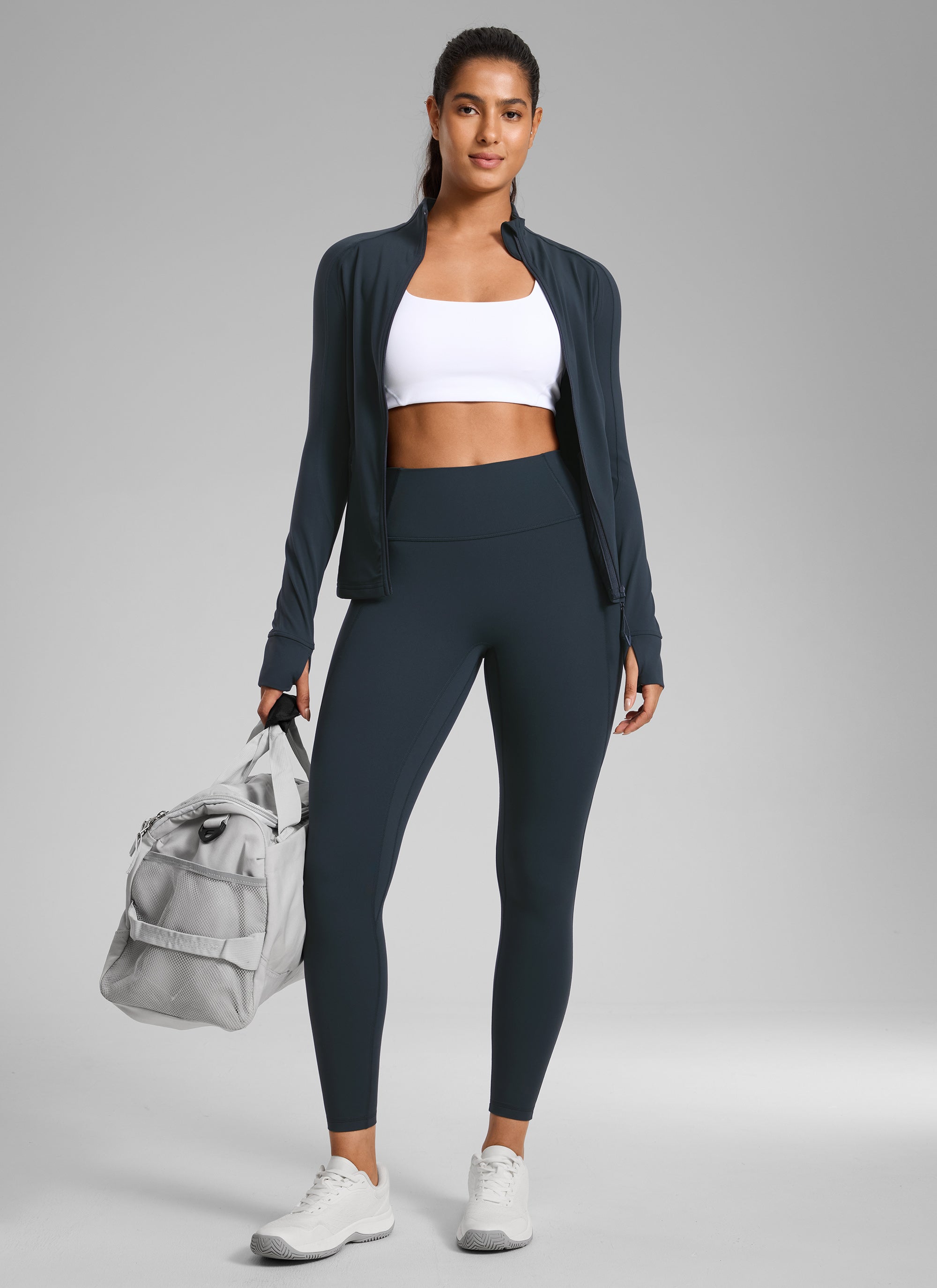 CRZ YOGA Leggings Butterlift Cintura Alta Sin Costura con Bolsillos True Navy