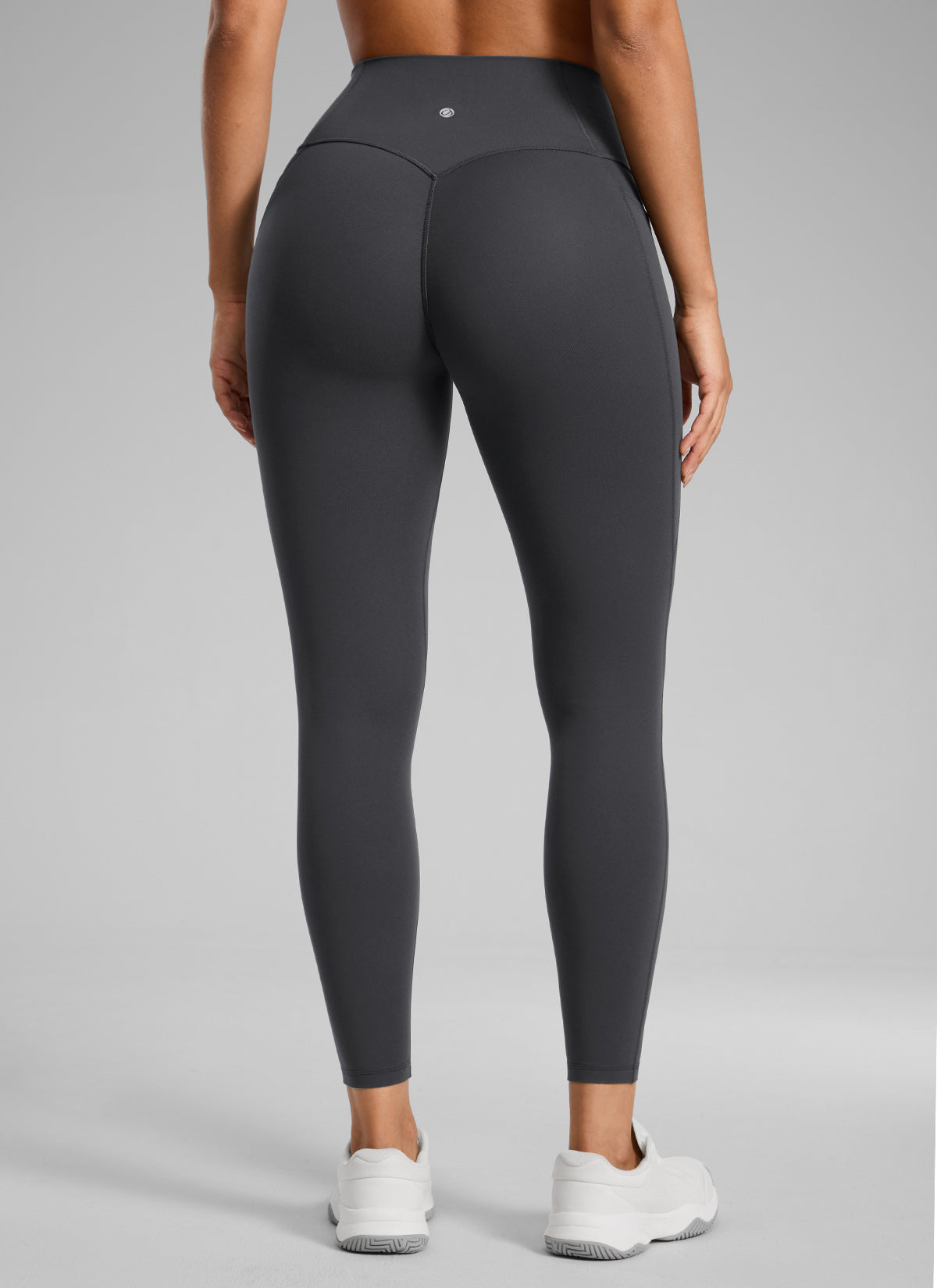 CRZ YOGA Leggings Butterlift Cintura Alta Sin Costura con Bolsillos Gris misterioso