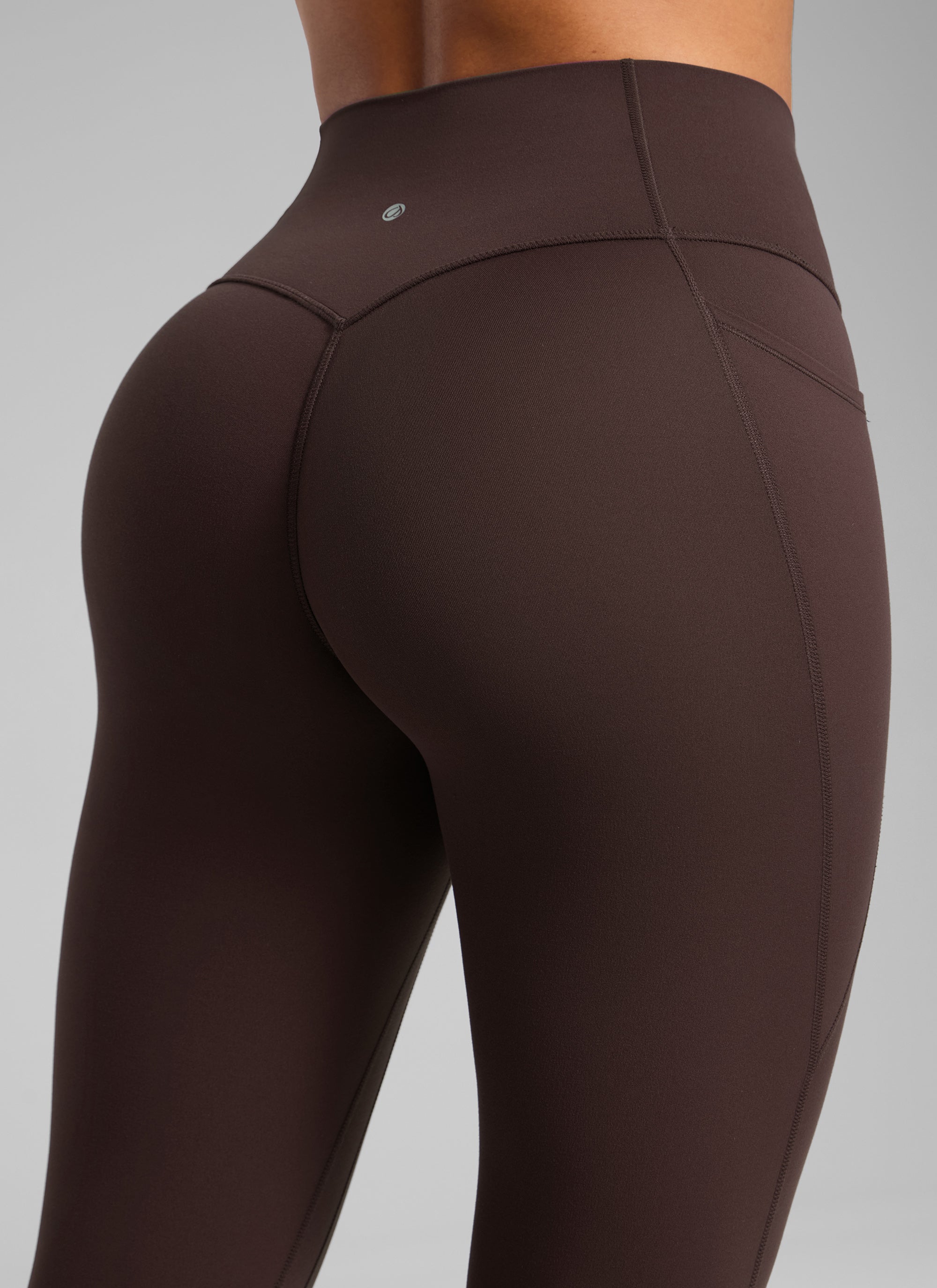 CRZ YOGA Leggings Butterlift Cintura Alta Sin Costura con Bolsillos Marrón Fudge Caliente