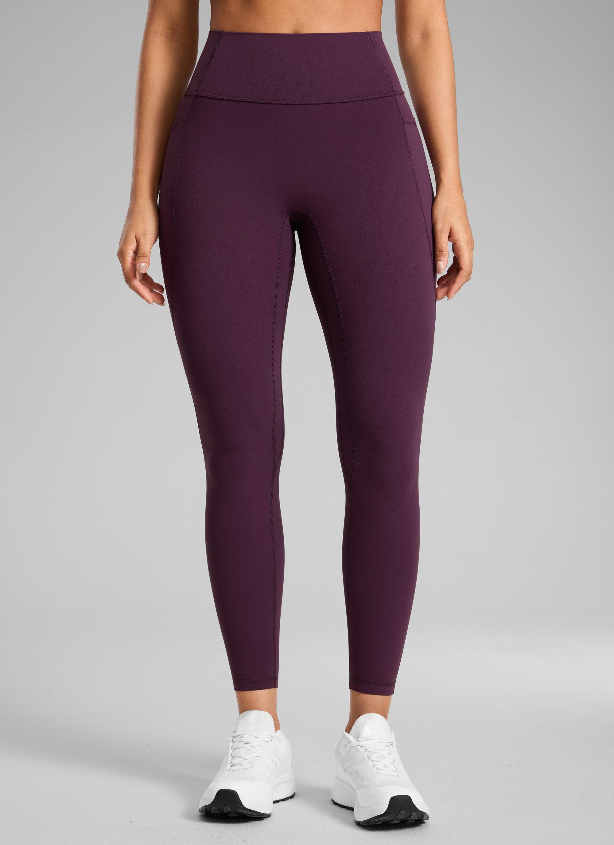 CRZ YOGA Leggings Butterlift Cintura Alta Sin Costura con Bolsillos Deep Purple