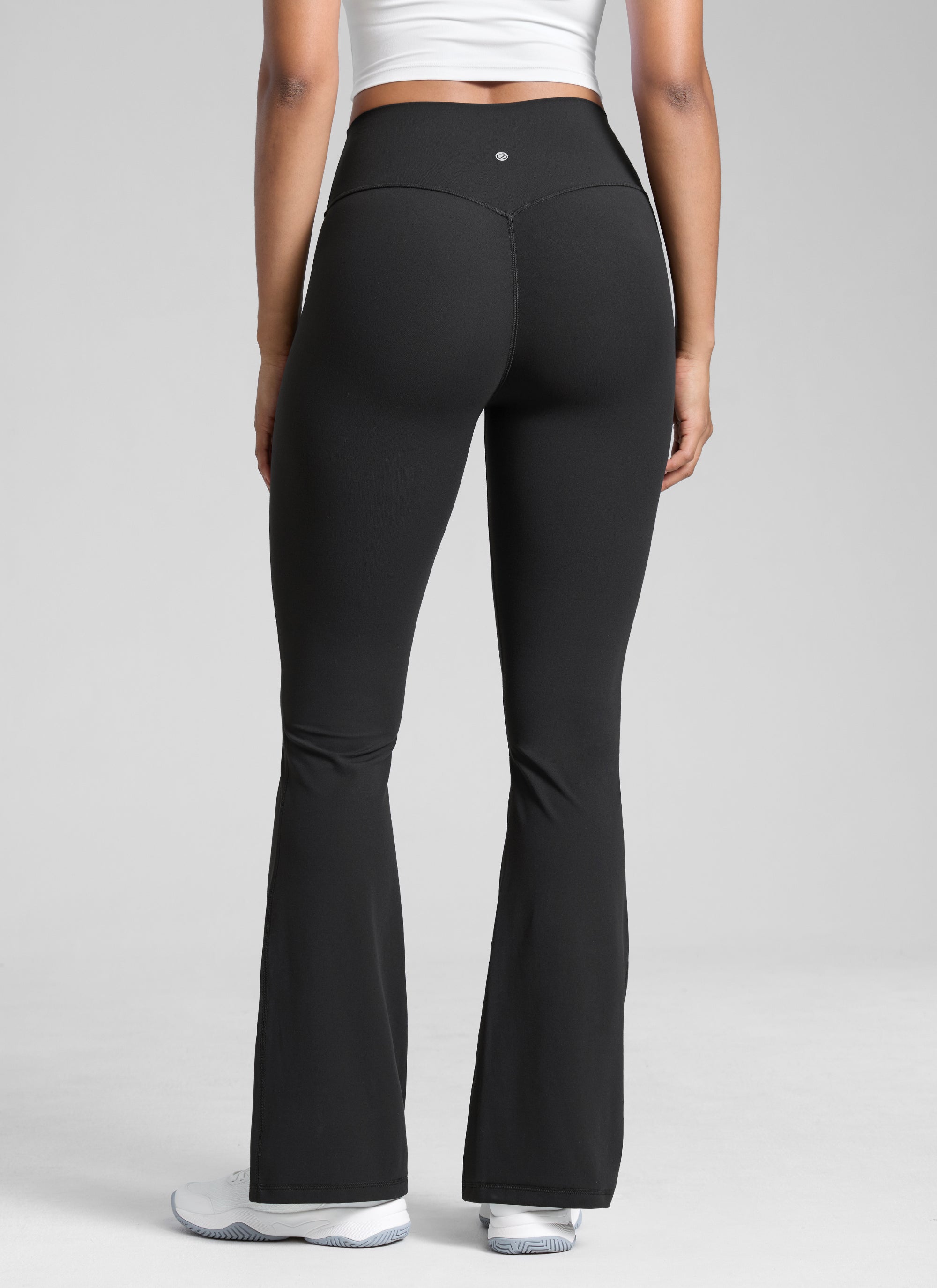 CRZ YOGA  Butterlift Leggings con Pliegues Ocultos de 32 Pulgadas para Mujer Negro