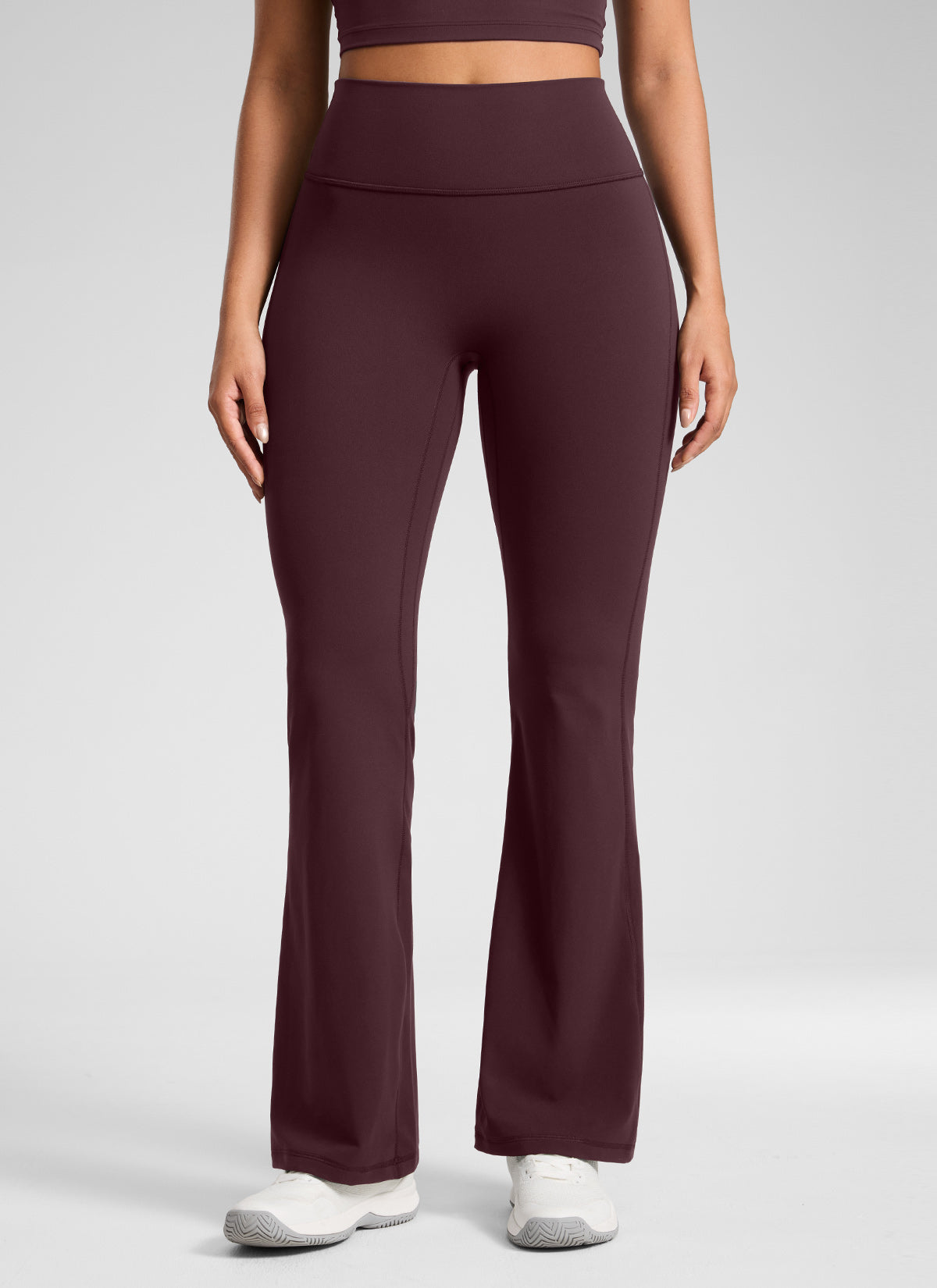 CRZ YOGA  Butterlift Leggings con Pliegues Ocultos de 32 Pulgadas para Mujer Ciruela madura