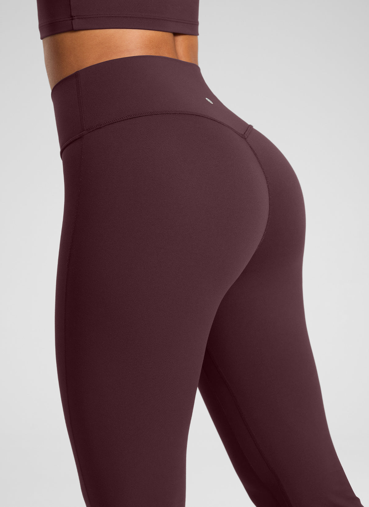 CRZ YOGA  Butterlift Leggings con Pliegues Ocultos de 32 Pulgadas para Mujer Ciruela madura