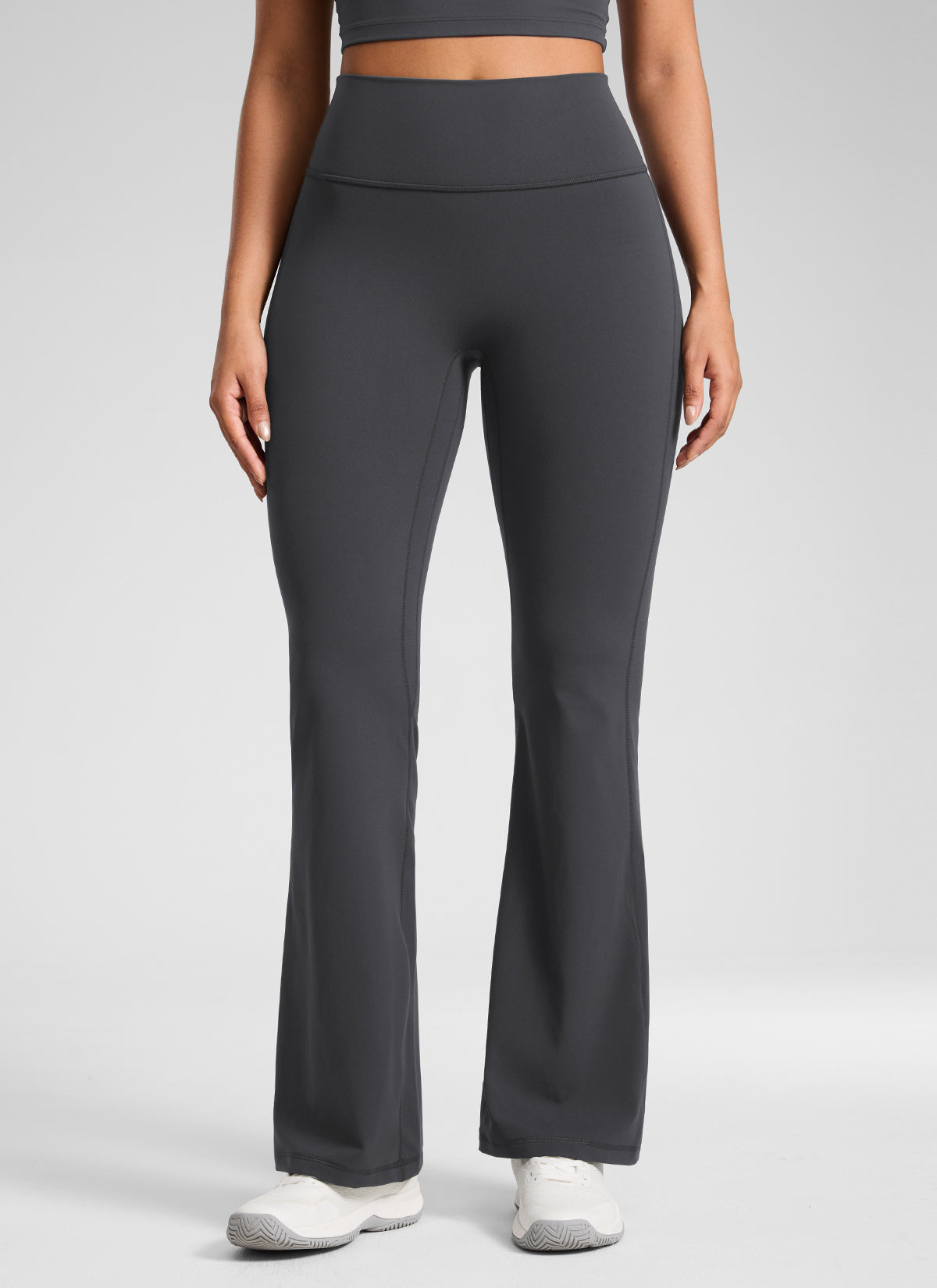 CRZ YOGA  Butterlift Leggings con Pliegues Ocultos de 32 Pulgadas para Mujer Gris misterioso